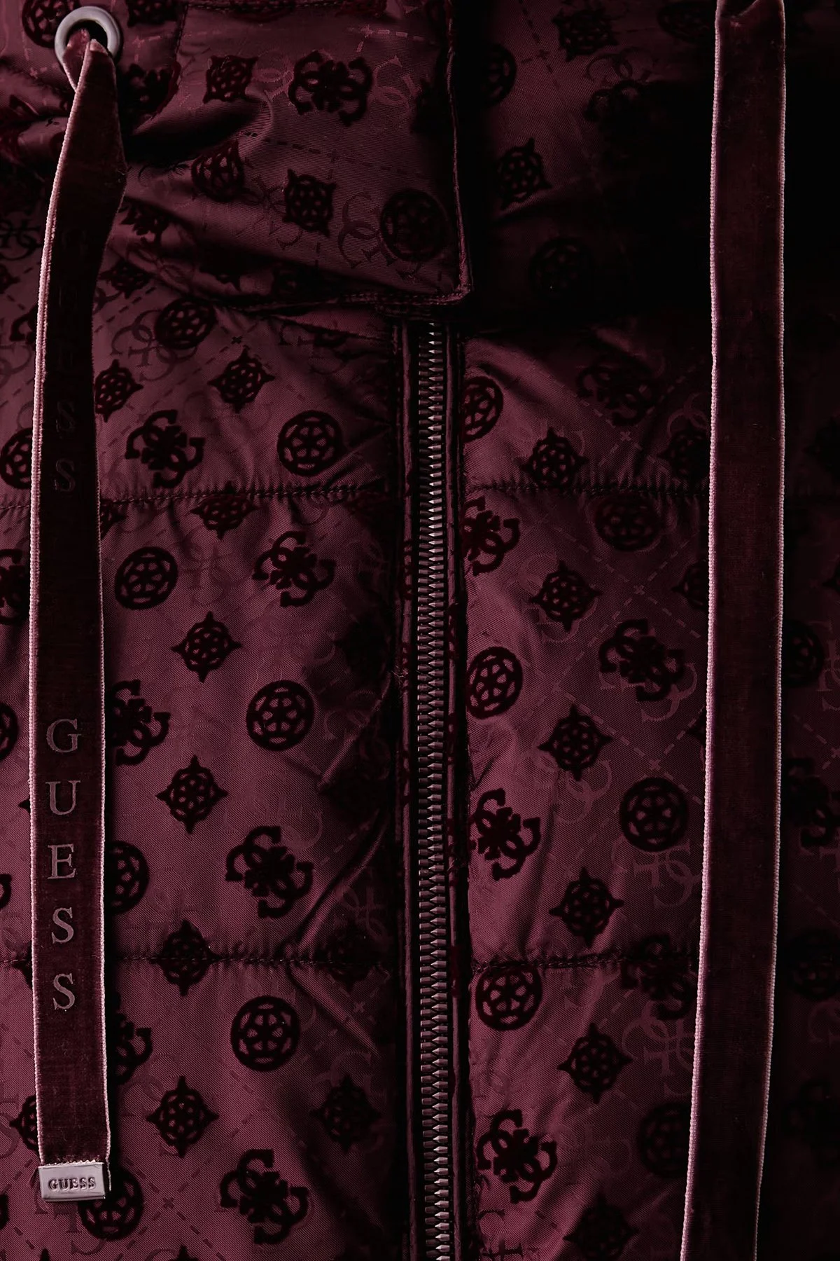 Guess New Daisy Suya Dayanıklı 4G Logolu Kapüşonlu W6BL56W4195 Kadın Mont W6BL56 W4195 G596 Bordo - 5