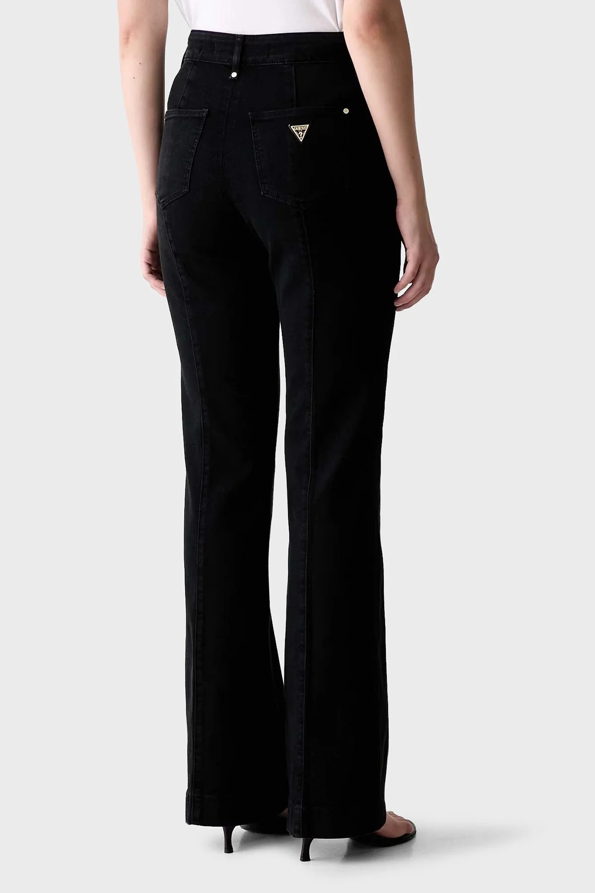 Guess New Faye Chino Jean W5RA0PD4PZ1 Kadın Kot Pantolon W5RA0P D4PZ1 CBL1 Siyah - 3