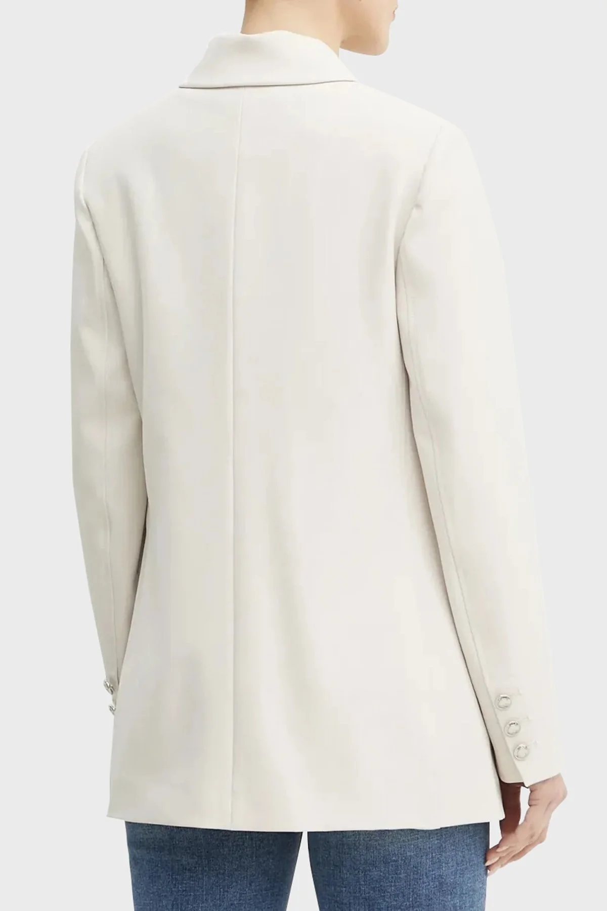 Guess New Fiona Regular Fit Mono Yaka Kruvaze Blazer W5RN49WGX02 Bayan Ceket W5RN49 WGX02 F9AW BEJ - 9