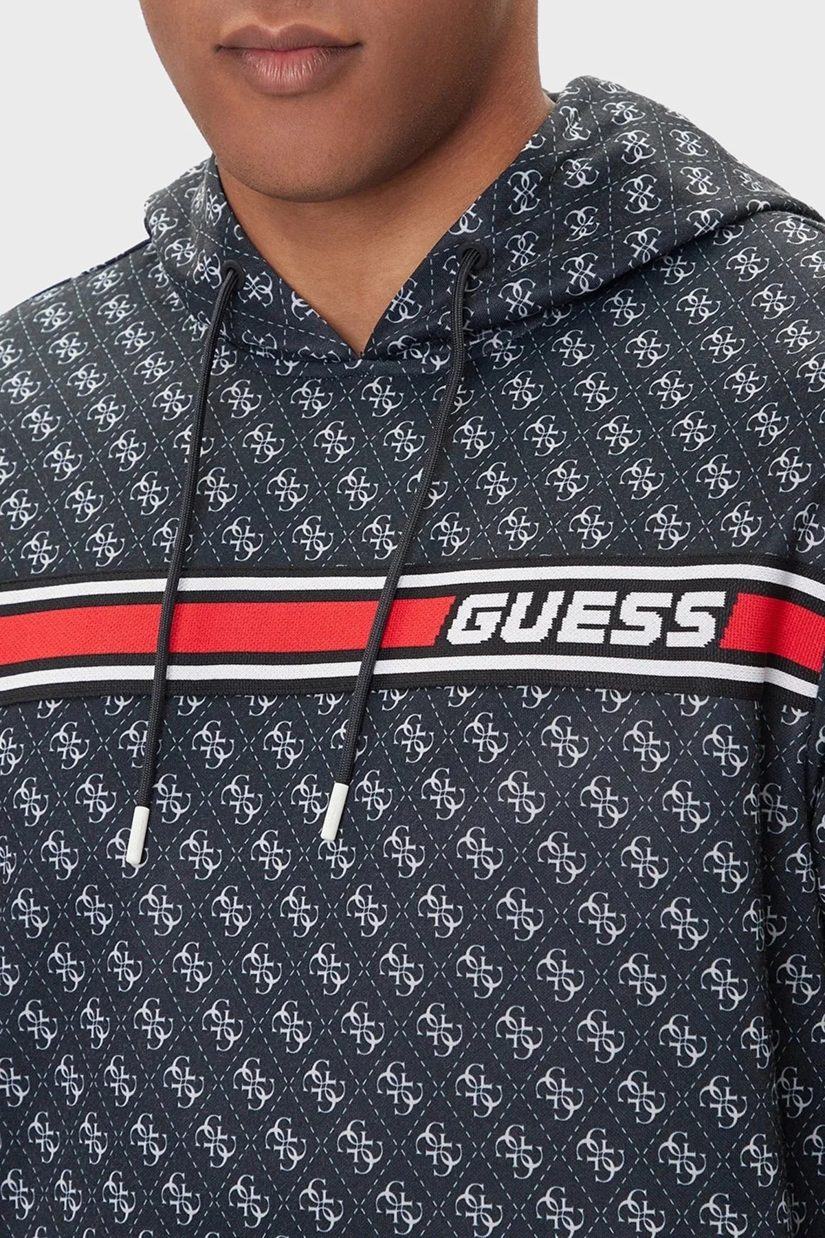 Guess New Korbin Pamuklu Logo Baskılı Regular Fit Kapüşonlu Z4BQ30K7122 Erkek Sweat Z4BQ30 K7122 P9QC LACİVERT - 4