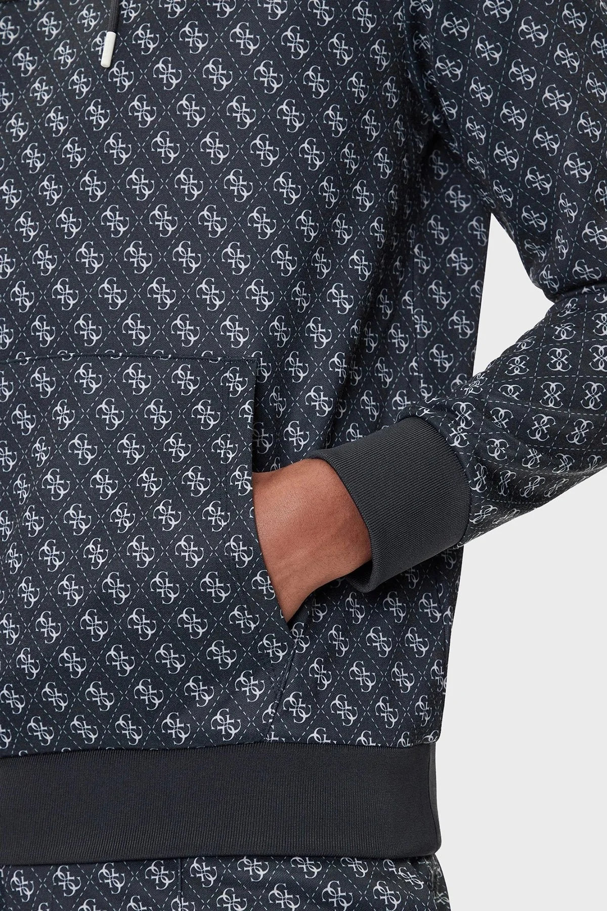 Guess New Korbin Pamuklu Logo Baskılı Regular Fit Kapüşonlu Z4BQ30K7122 Erkek Sweat Z4BQ30 K7122 P9QC LACİVERT - 5