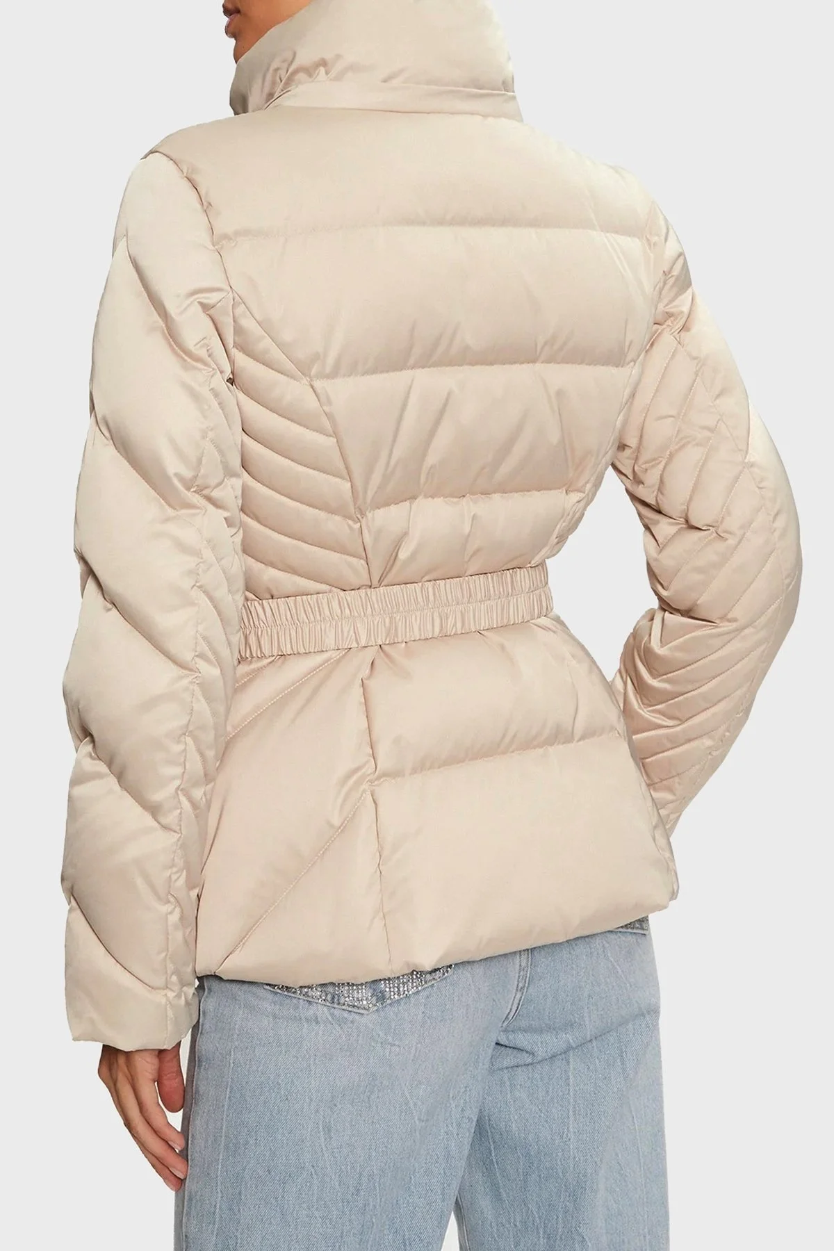 Guess New Olga Kuş Tüyü Dolgulu Çıkarılabilir Kapüşonlu Şişme W4BL53WEX52 Bayan Mont W4BL53 WEX52 G1M5 EKRU - 11