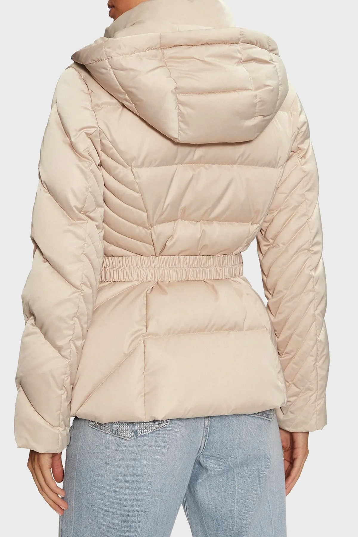 Guess New Olga Kuş Tüyü Dolgulu Çıkarılabilir Kapüşonlu Şişme W4BL53WEX52 Bayan Mont W4BL53 WEX52 G1M5 EKRU - 13