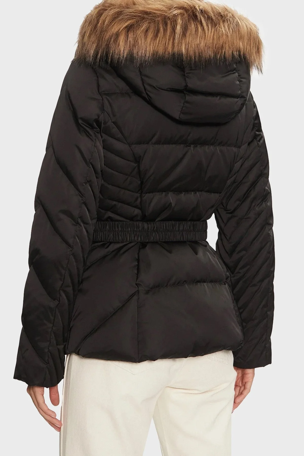 Guess New Olga Regular Fit Çıkarılabilir Kapüşonlu Şişme W4BL53WEX52 Bayan Mont W4BL53 WEX52 JBLK SİYAH - 9