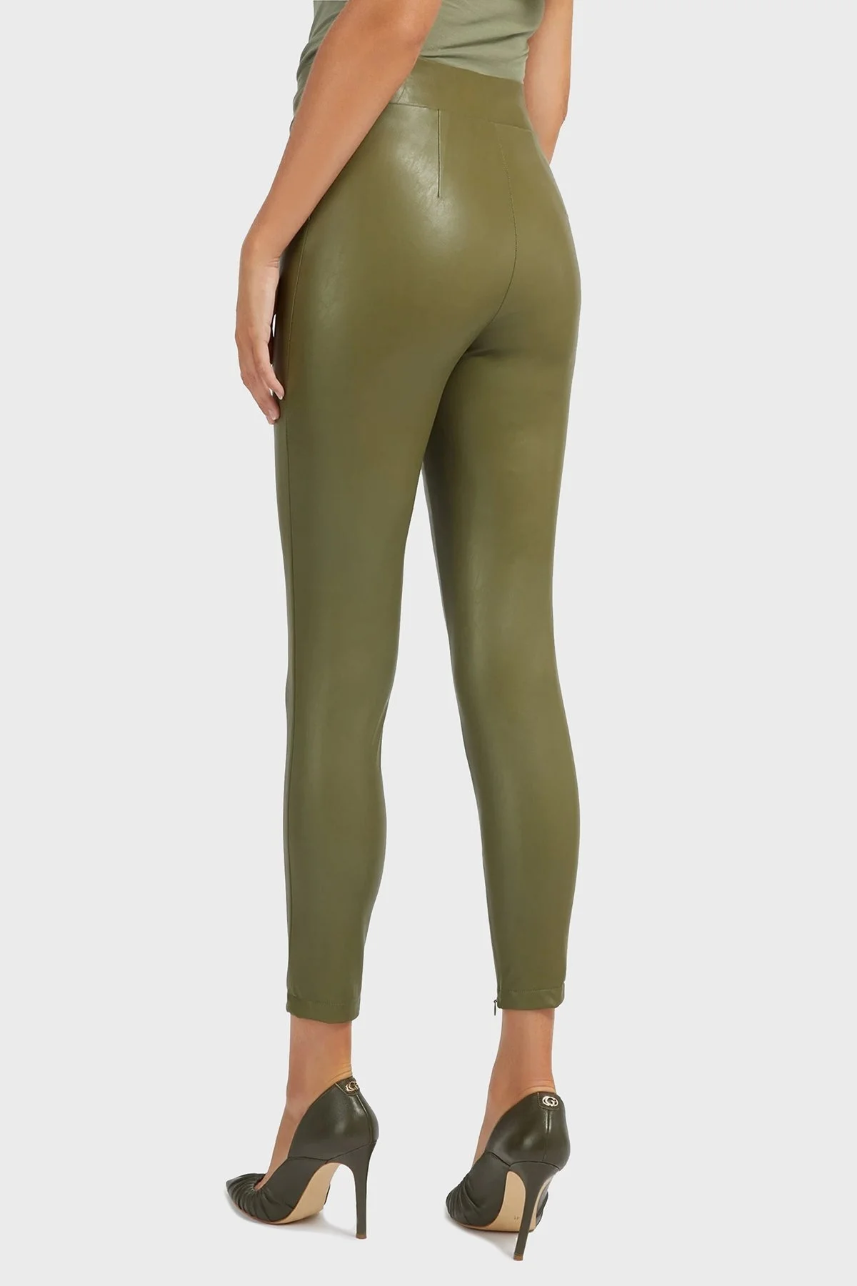 Guess New Priscilla Suni Deri Normal Bel Slim Fit W2YB16WEPI0 Bayan Tayt W2YB16WEPI0 G896 HAKİ - 5