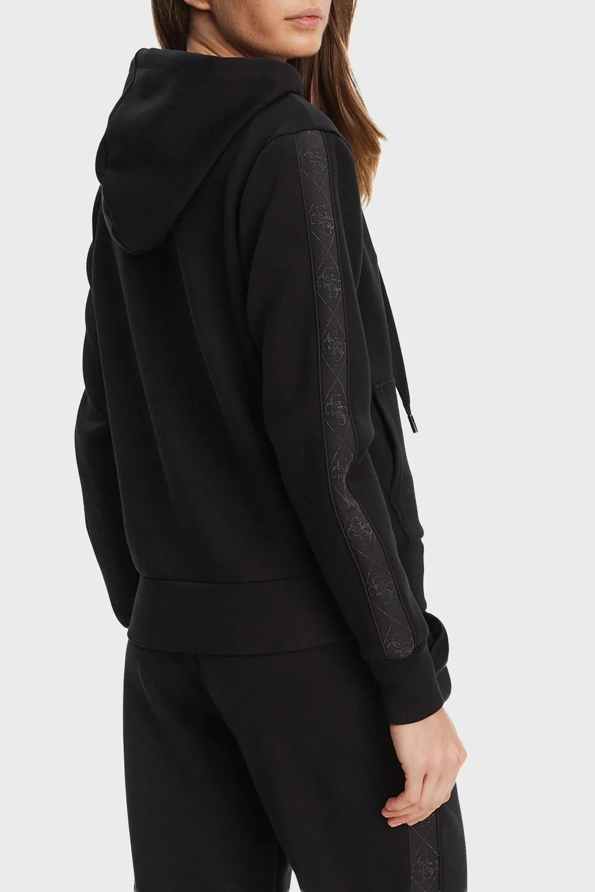 Guess New Regular Fit Kapüşonlu Yaka Logolu W5YQ05KBYE2 Bayan Sweat W5YQ05 KBYE2 JBLK SİYAH - 3