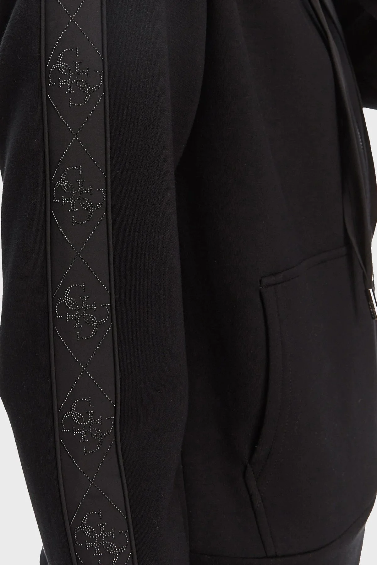 Guess New Regular Fit Kapüşonlu Yaka Logolu W5YQ05KBYE2 Bayan Sweat W5YQ05 KBYE2 JBLK SİYAH - 5