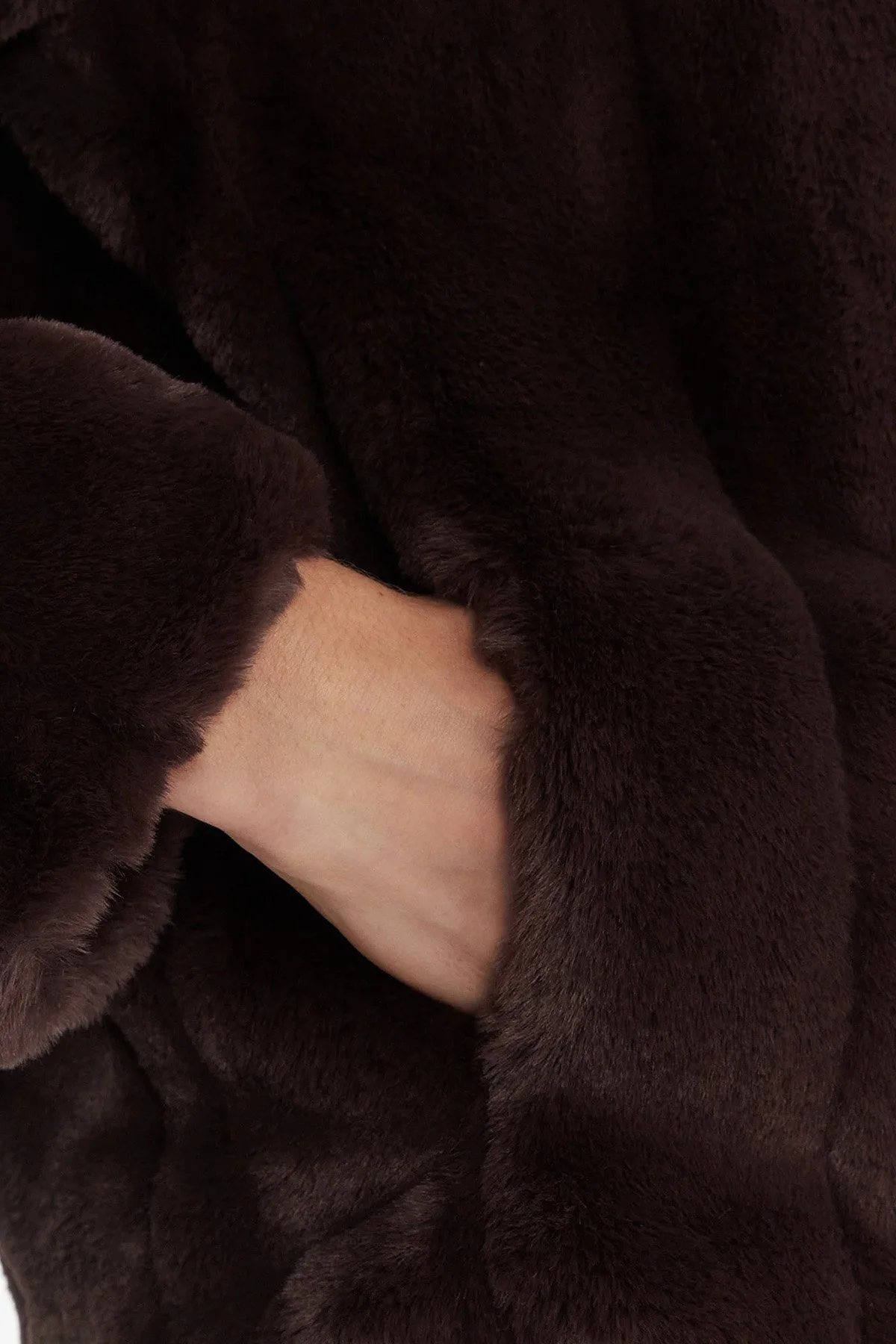 Guess New Shophy Regular Fit Şal Yaka Cepli Suni Kürk W0BL0NWDCH0 Bayan Mont W0BL0N WDCH0 A11R KAHVE - 5