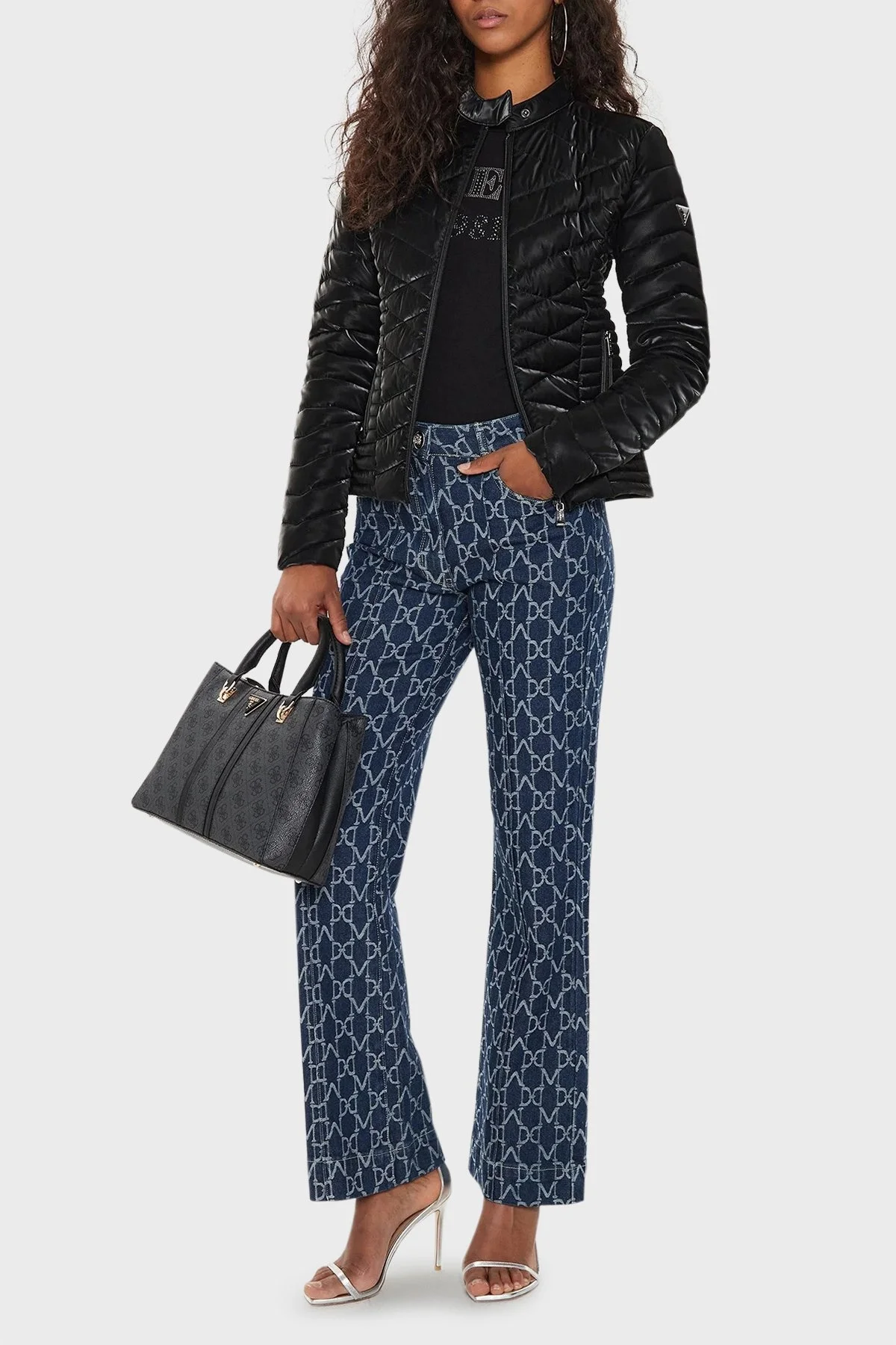 Guess New Vona Kapitoneli Regular Fit W4YL06KCBV0 Bayan Ceket W4YL06 KCBV0 JBLK SİYAH - 10
