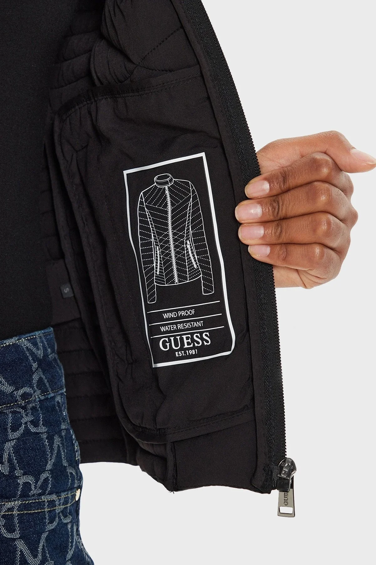 Guess New Vona Kapitoneli Regular Fit W4YL06KCBV0 Bayan Ceket W4YL06 KCBV0 JBLK SİYAH - 11