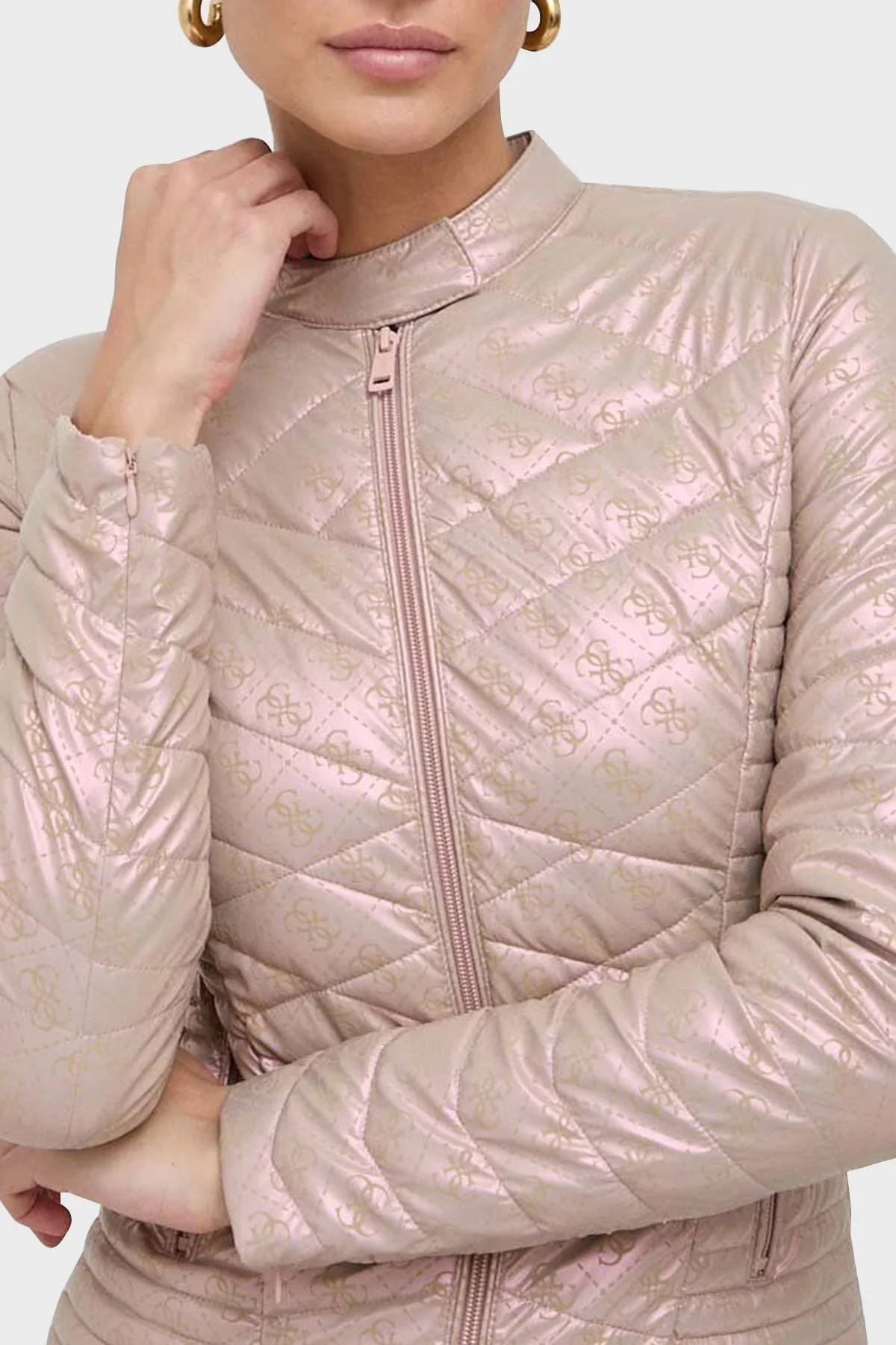 Guess New Vona Slim Fit Dik Yaka W4RL02 WFWM0 Bayan Mont W4RL02WFWM0 F10H BAKIR - 3