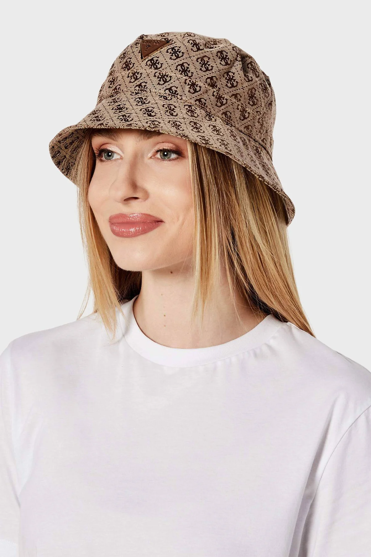 Guess Noelle 4G Logo Baskılı Bucket AW5371POL01 Kadın Şapka AW5371 POL01 LTL KAHVE - 2