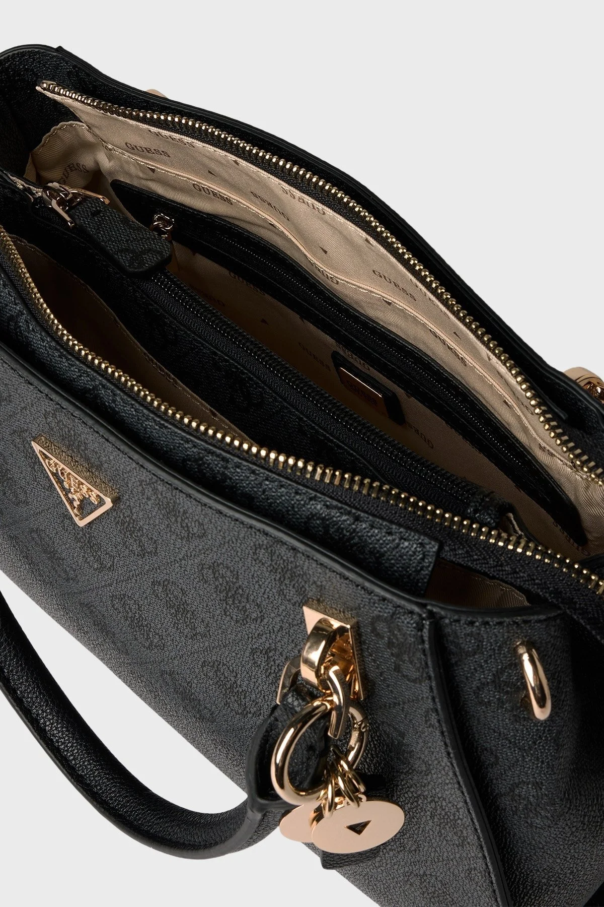 Guess Noelle 4G Logo Baskılı Çıkarılabilir Askılı HWBG9672070 Bayan Çanta HWBG96 72070 CLO ANTRASİT - 4