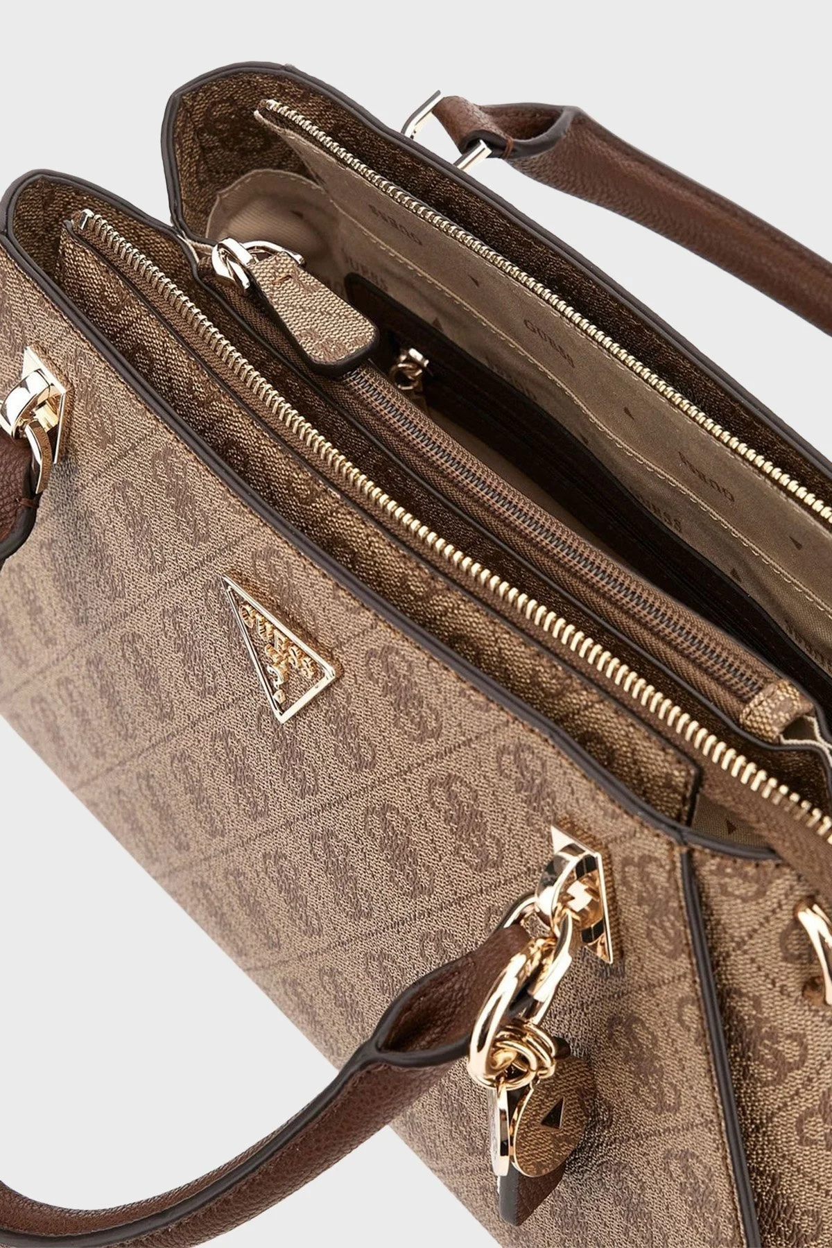 Guess Noelle 4G Logo Baskılı Çıkarılabilir Askılı HWBG9672070 Bayan Çanta HWBG96 72070 LGW KAHVE - 3