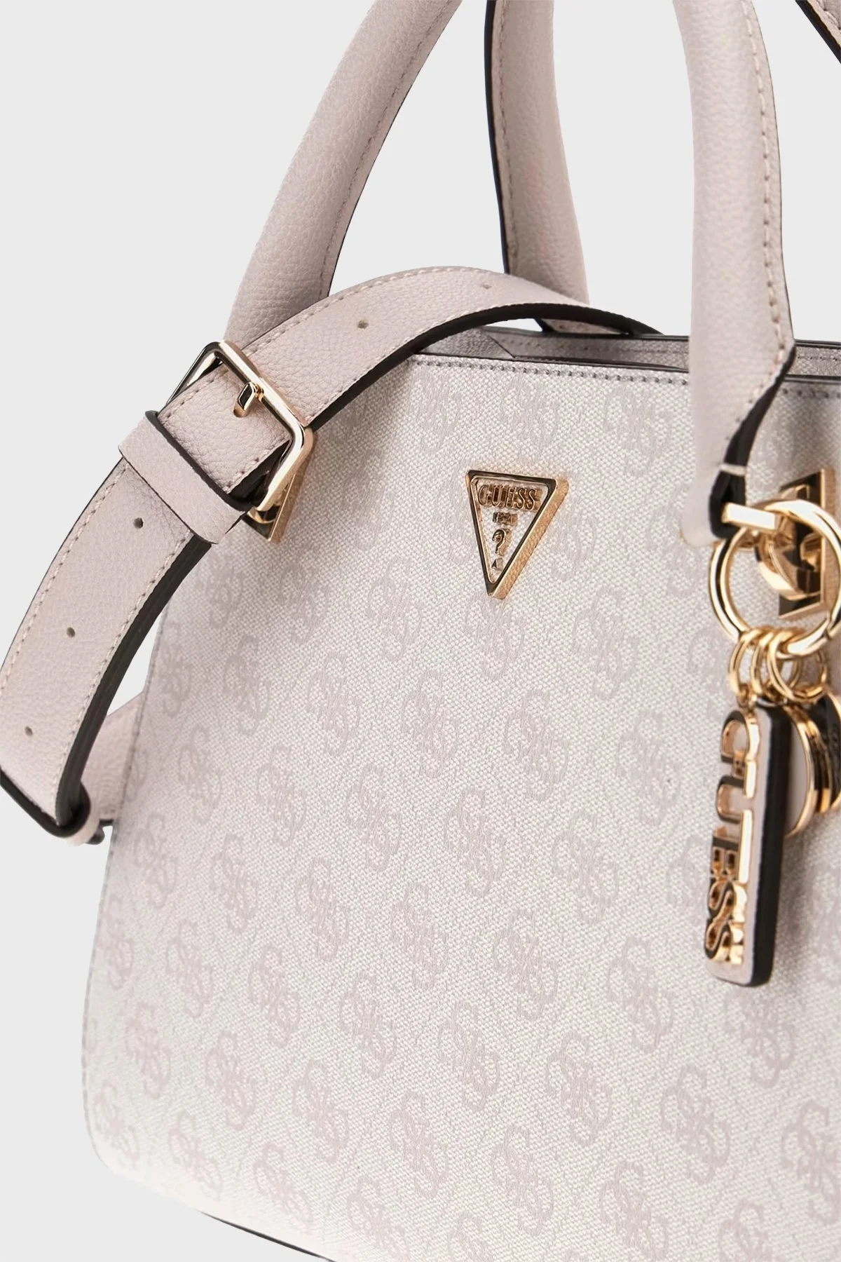 Guess Noelle 4G Logo Baskılı Çıkarılabilir Askılı HWBG9672070 Bayan Çanta HWBG96 72070 WLO BEYAZ - 4