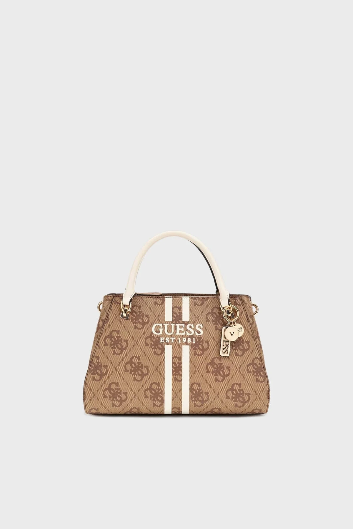 Guess Noelle 4G Logo Baskılı Çıkarılabilir Askılı HWOS9672070 Bayan Çanta HWOS96 72070 LTL KAHVE - 1