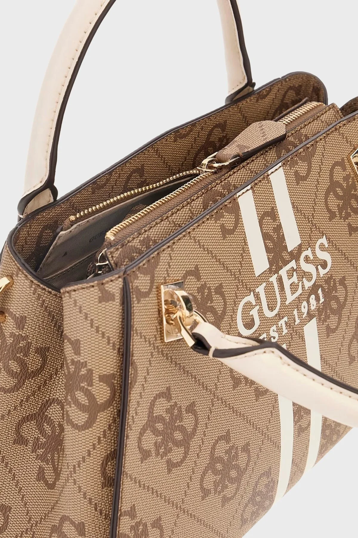 Guess Noelle 4G Logo Baskılı Çıkarılabilir Askılı HWOS9672070 Bayan Çanta HWOS96 72070 LTL KAHVE - 4