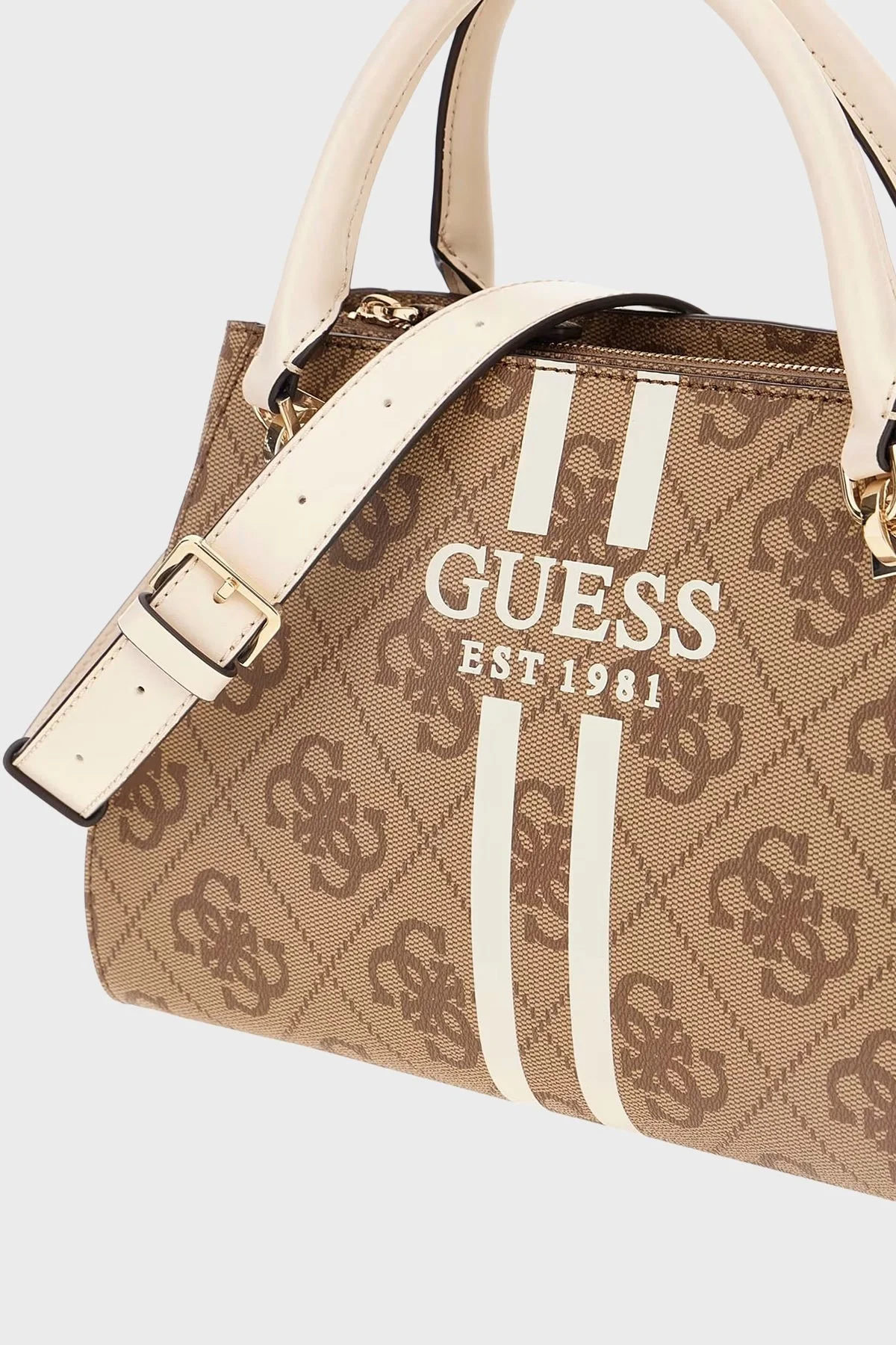 Guess Noelle 4G Logo Baskılı Çıkarılabilir Askılı HWOS9672070 Bayan Çanta HWOS96 72070 LTL KAHVE - 5