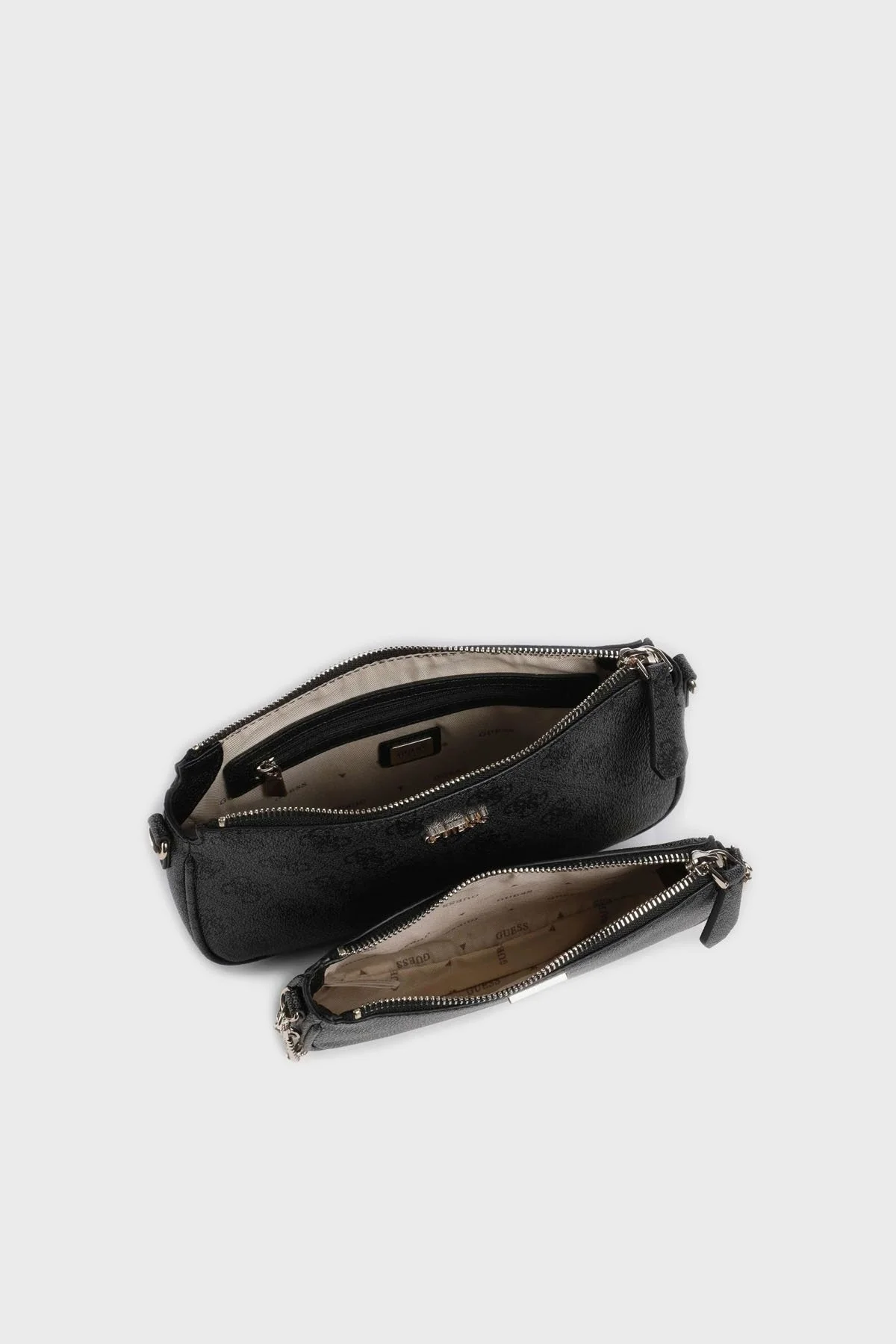 Guess Noelle 4G Logo Baskılı Çıkarılabilir Askılı Mini HWBG9672710 Bayan Çanta HWBG96 72710 CLO ANTRASİT - 4