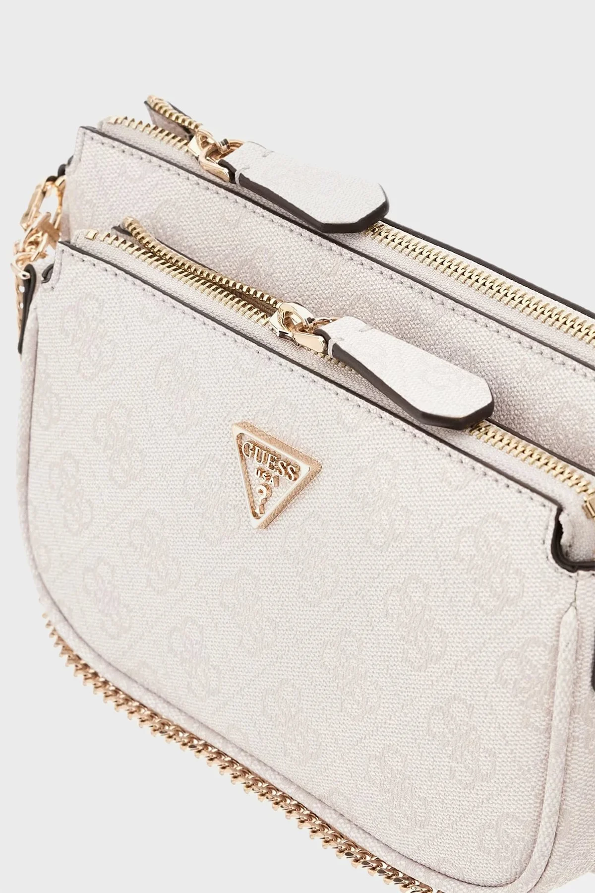 Guess Noelle 4G Logo Baskılı Çıkarılabilir Askılı Mini HWBG9672710 Bayan Çanta HWBG96 72710 DKO BEJ - 4