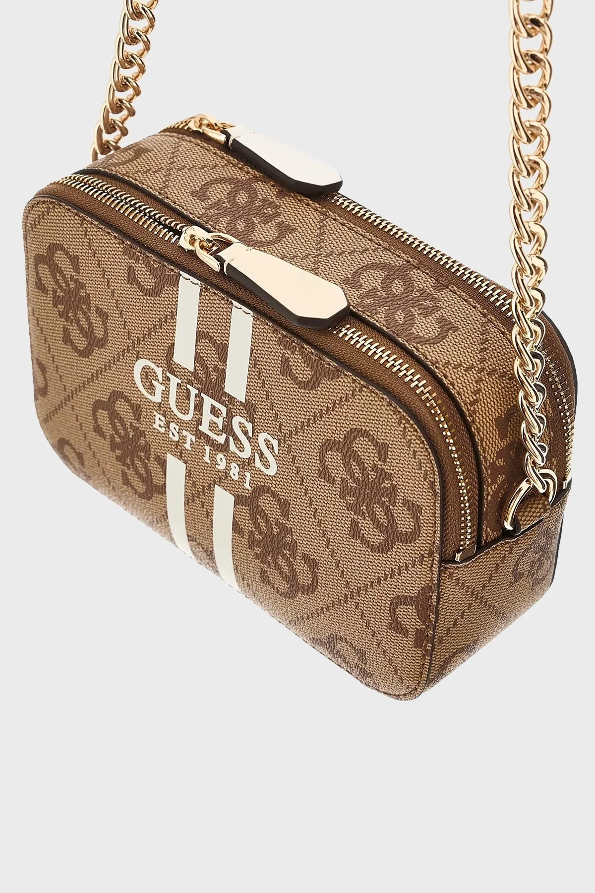 Guess Noelle 4G Logo Baskılı Zincir Askılı HWOS9672140 Bayan Çanta HWOS96 72140 LTL KAHVE - 4