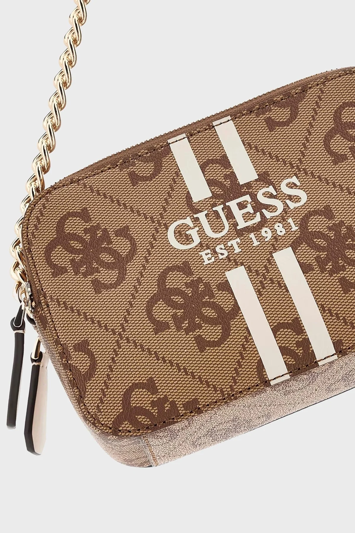 Guess Noelle 4G Logo Baskılı Zincir Askılı HWOS9672140 Bayan Çanta HWOS96 72140 LTL KAHVE - 5