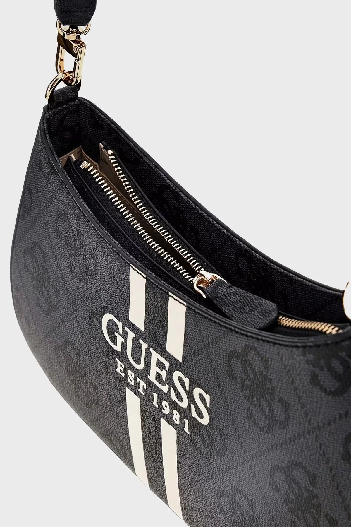 Guess Noelle 4G Logolu Ayarlanabilir Askılı HWOS9672180 Bayan Çanta HWOS96 72180 CLO ANTRASİT - 3