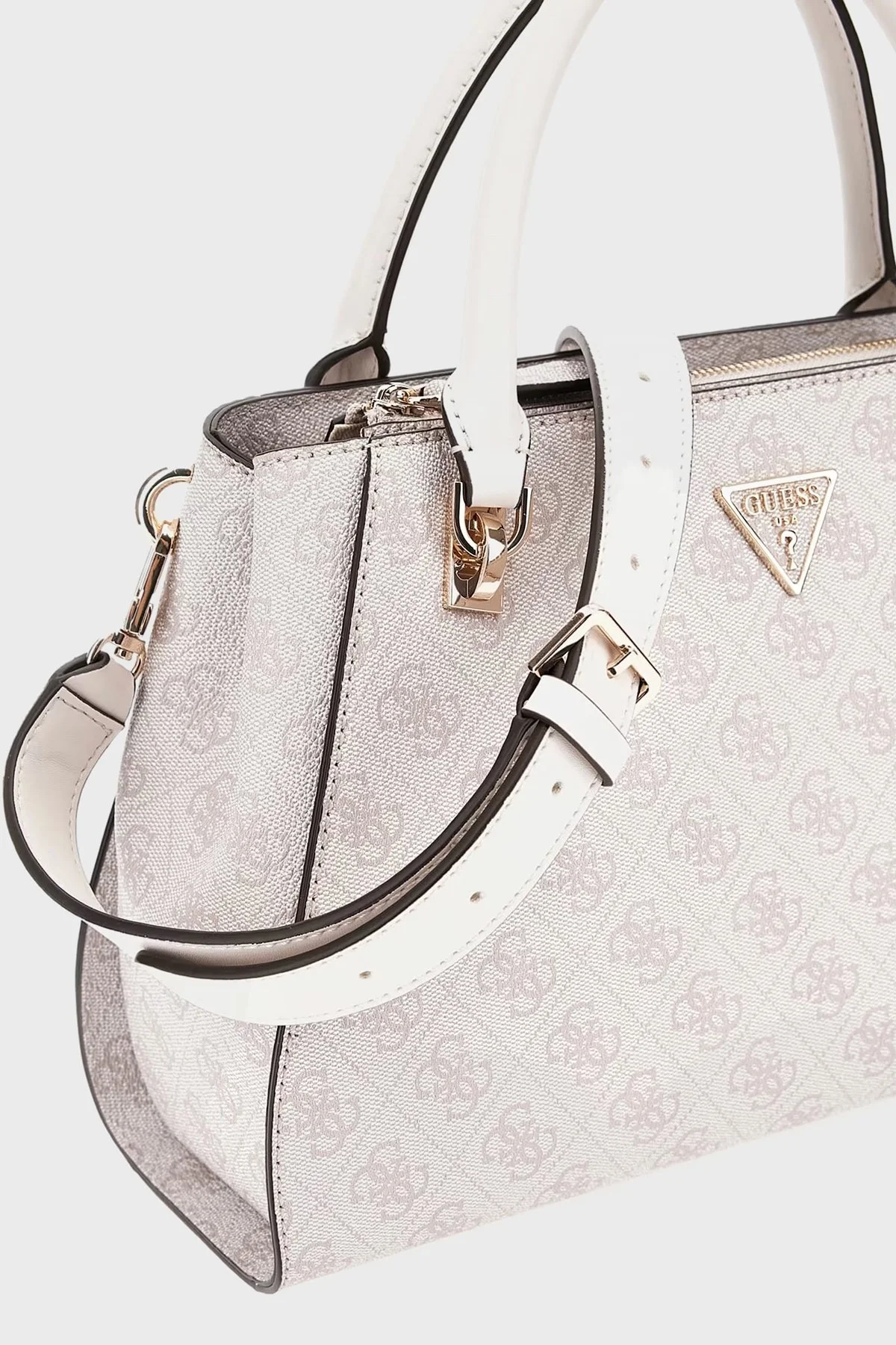 Guess Noelle 4G Logolu Çıkarılabilir Askılı HWBD7879070 Bayan Çanta HWBD78 79070 DVL EKRU - 8