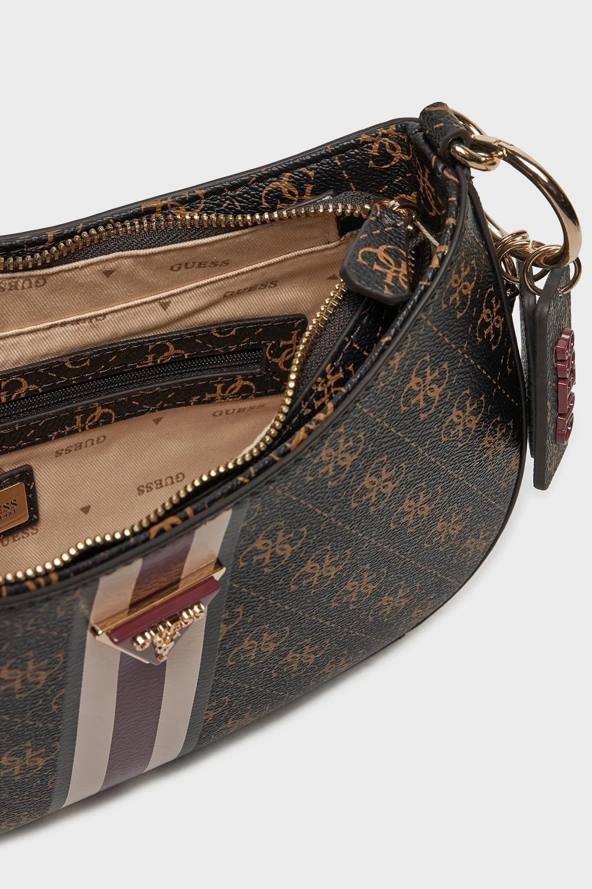 Guess Noelle 4G Logolu Çıkarılabilir Askılı HWQS7879180 Bayan Çanta HWQS78 79180 BNL KAHVE - 4