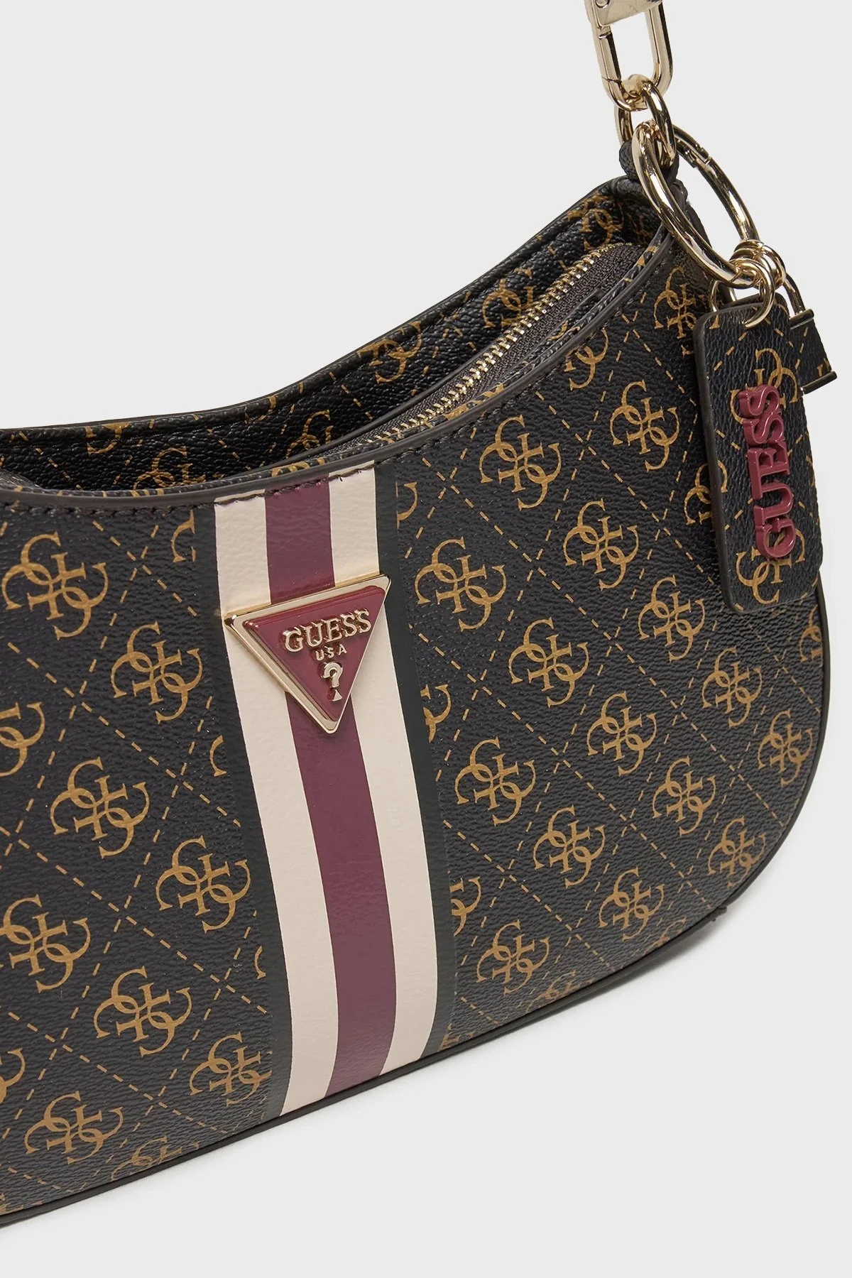 Guess Noelle 4G Logolu Çıkarılabilir Askılı HWQS7879180 Bayan Çanta HWQS78 79180 BNL KAHVE - 5