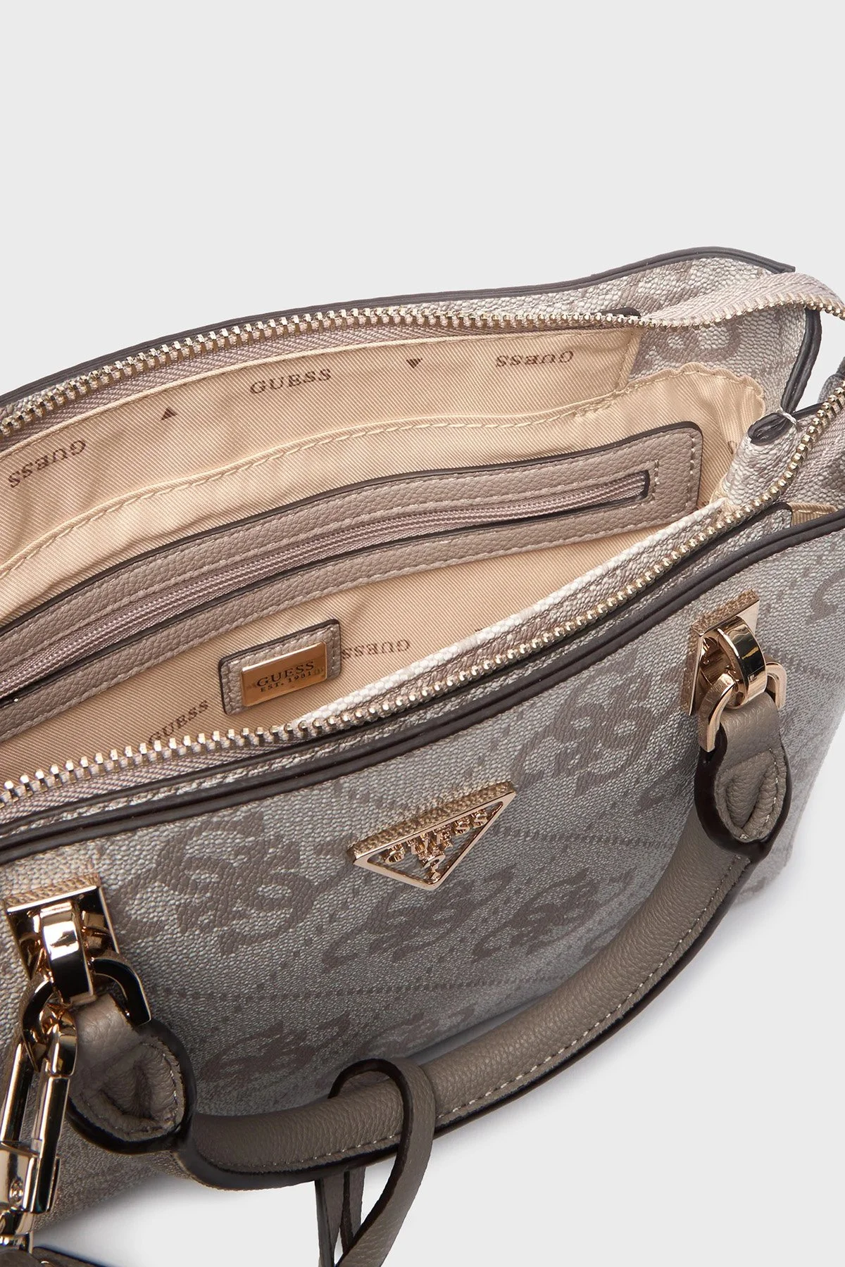 Guess Noelle 4G Logolu Çıkarılabilir Askılı HWSO9672050 Bayan Çanta HWSO96 72050 DKO BEJ - 6