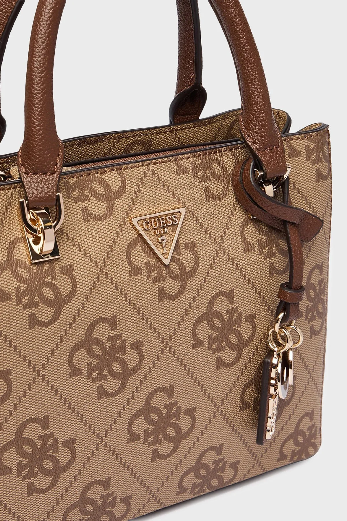 Guess Noelle 4G Logolu Çıkarılabilir Askılı HWSO9672050 Bayan Çanta HWSO96 72050 LGW KAHVE - 5