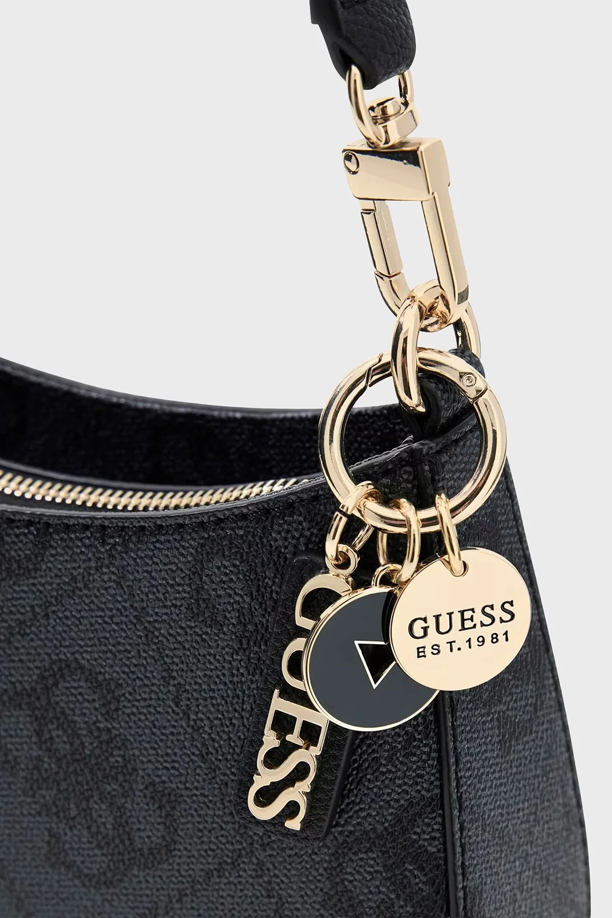 Guess Noelle 4G Logolu Çıkarılabilir Askılı HWSO9672180 Bayan Çanta HWSO96 72180 CLO ANTRASİT - 4