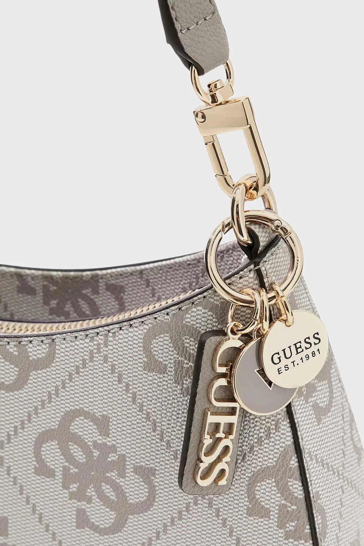 Guess Noelle 4G Logolu Çıkarılabilir Askılı HWSO9672180 Bayan Çanta HWSO96 72180 DKO BEJ - 4