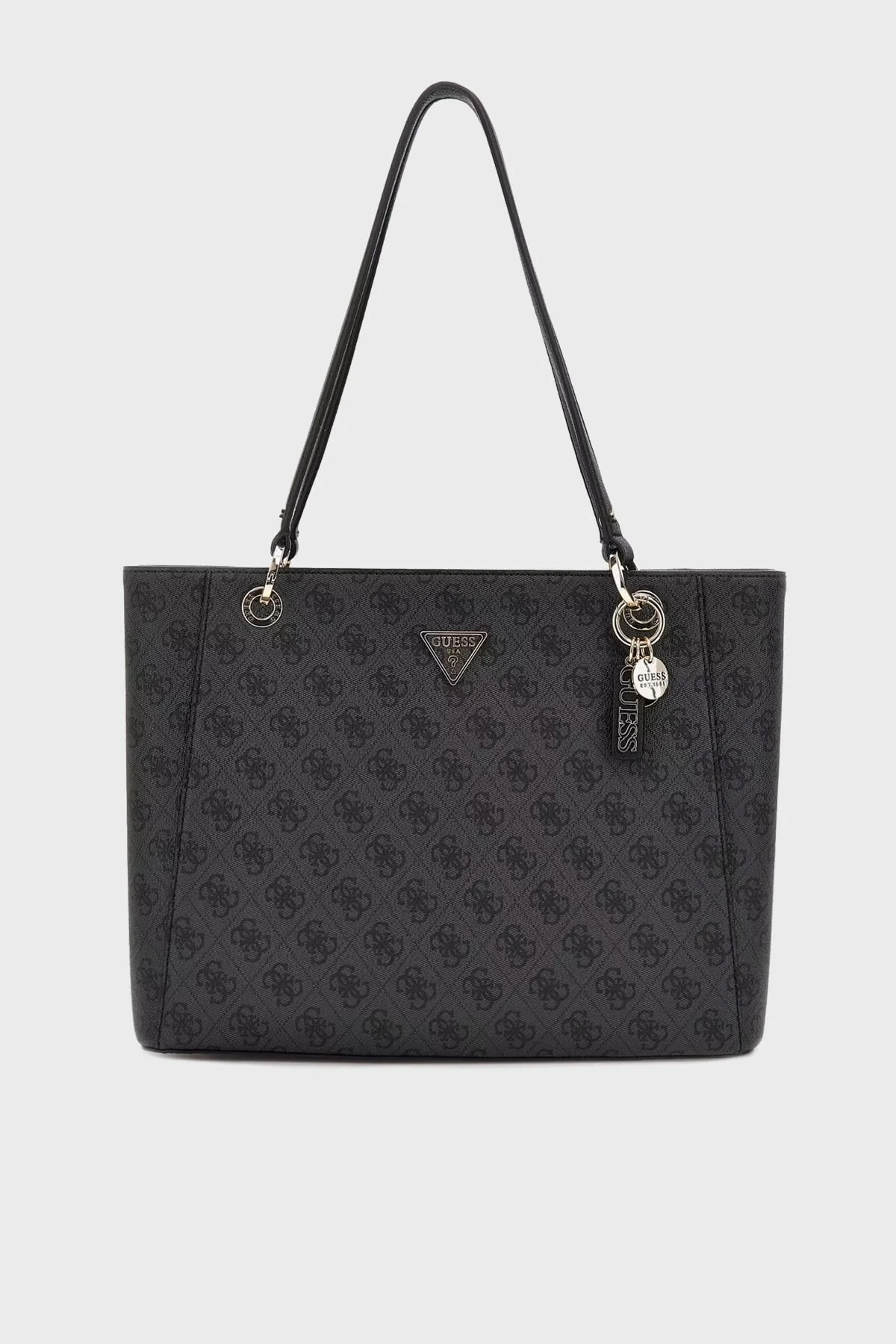 Guess Noelle 4G Logolu Fermuarlı Büyük HWBG7879250 Bayan Çanta HWBG78 79250 CLO ANTRASİT - 5