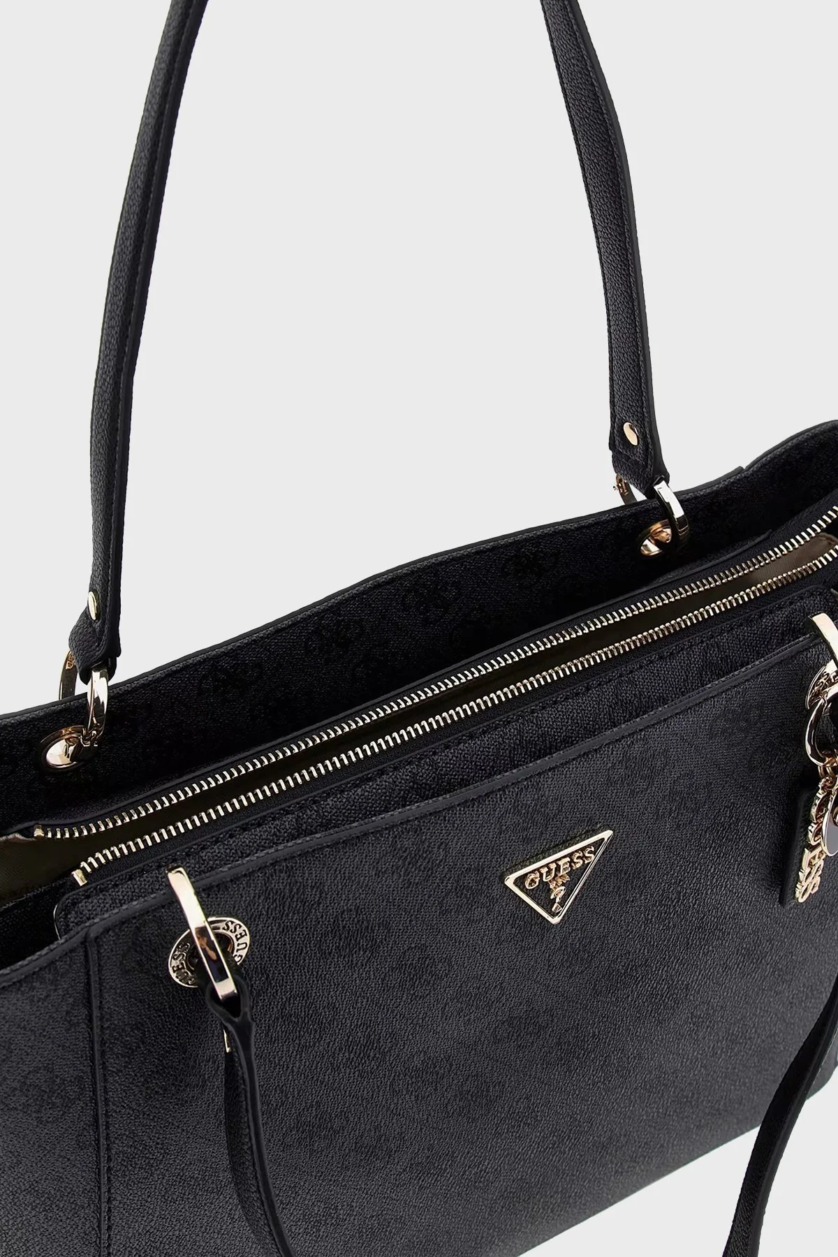 Guess Noelle 4G Logolu Fermuarlı Büyük HWBG7879250 Bayan Çanta HWBG78 79250 CLO ANTRASİT - 8