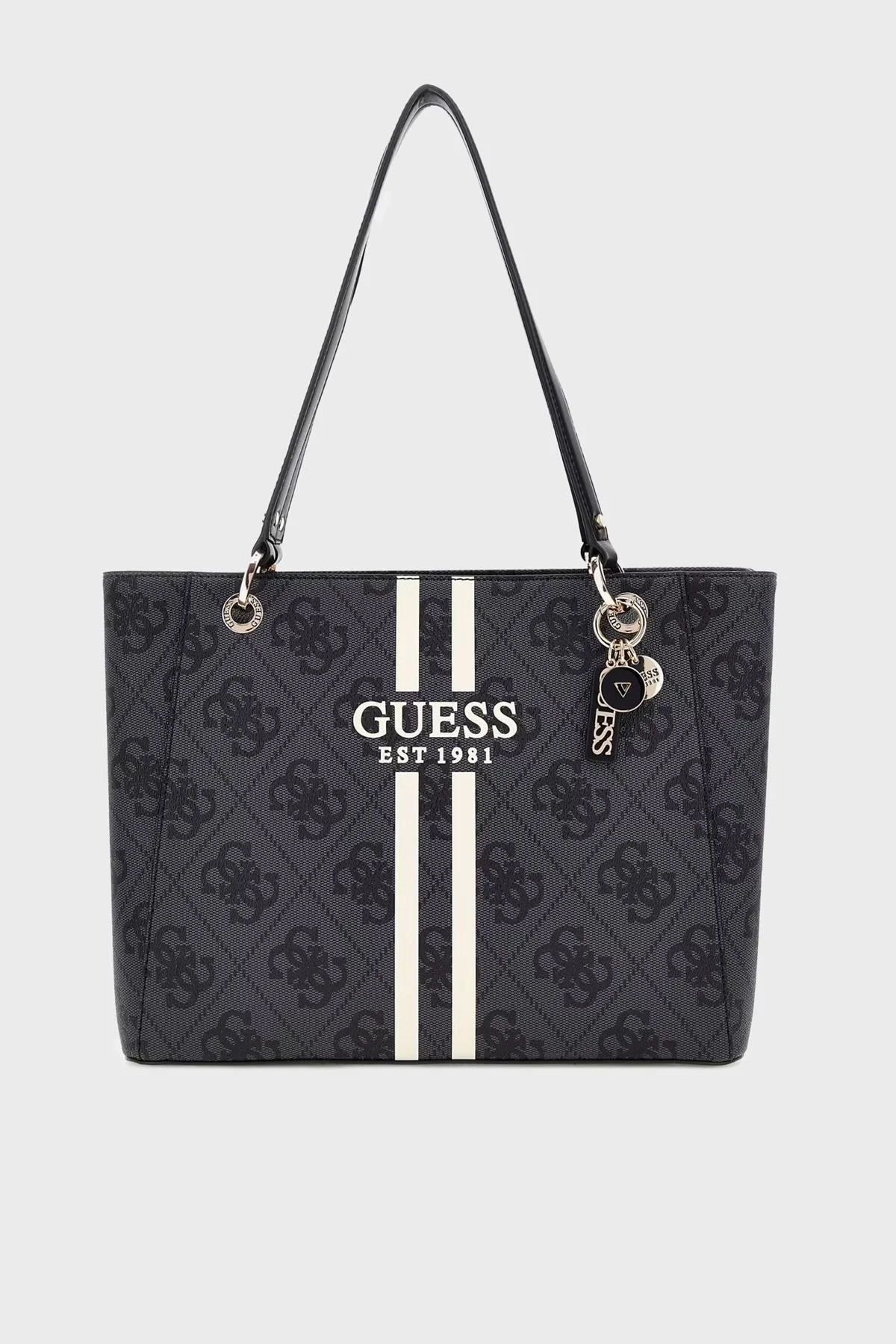 Guess Noelle 4G Logolu Omuz Askılı Tote HWOS9672250 Bayan Çanta HWOS96 72250 CLO ANTRASİT - 1