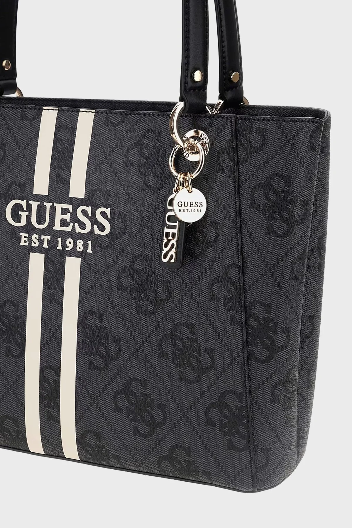Guess Noelle 4G Logolu Omuz Askılı Tote HWOS9672250 Bayan Çanta HWOS96 72250 CLO ANTRASİT - 4