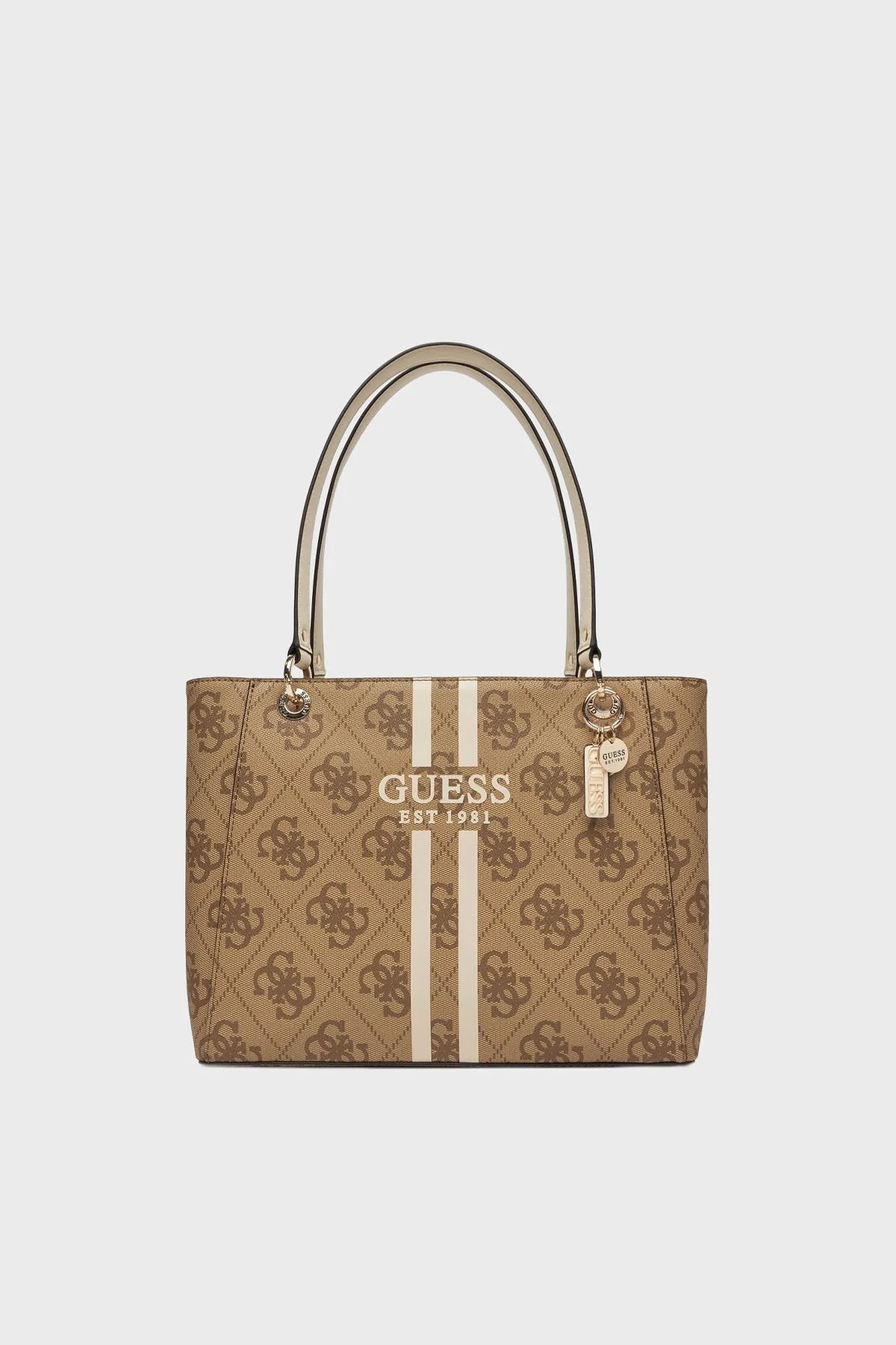 Guess Noelle 4G Logolu Omuz Askılı Tote HWOS9672250 Bayan Çanta HWOS96 72250 LTL KAHVE - 1