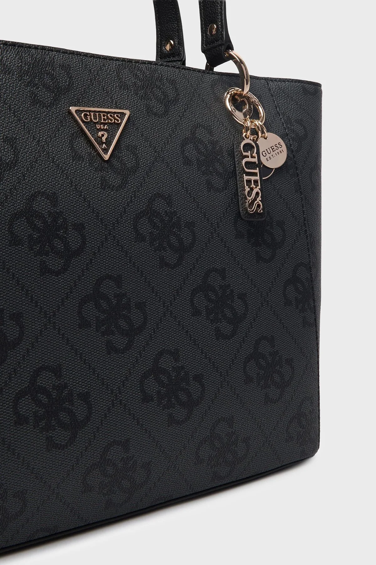 Guess Noelle 4G Logolu Omuz Askılı Tote HWSO9672250 Bayan Çanta HWSO96 72250 CLO ANTRASİT - 6