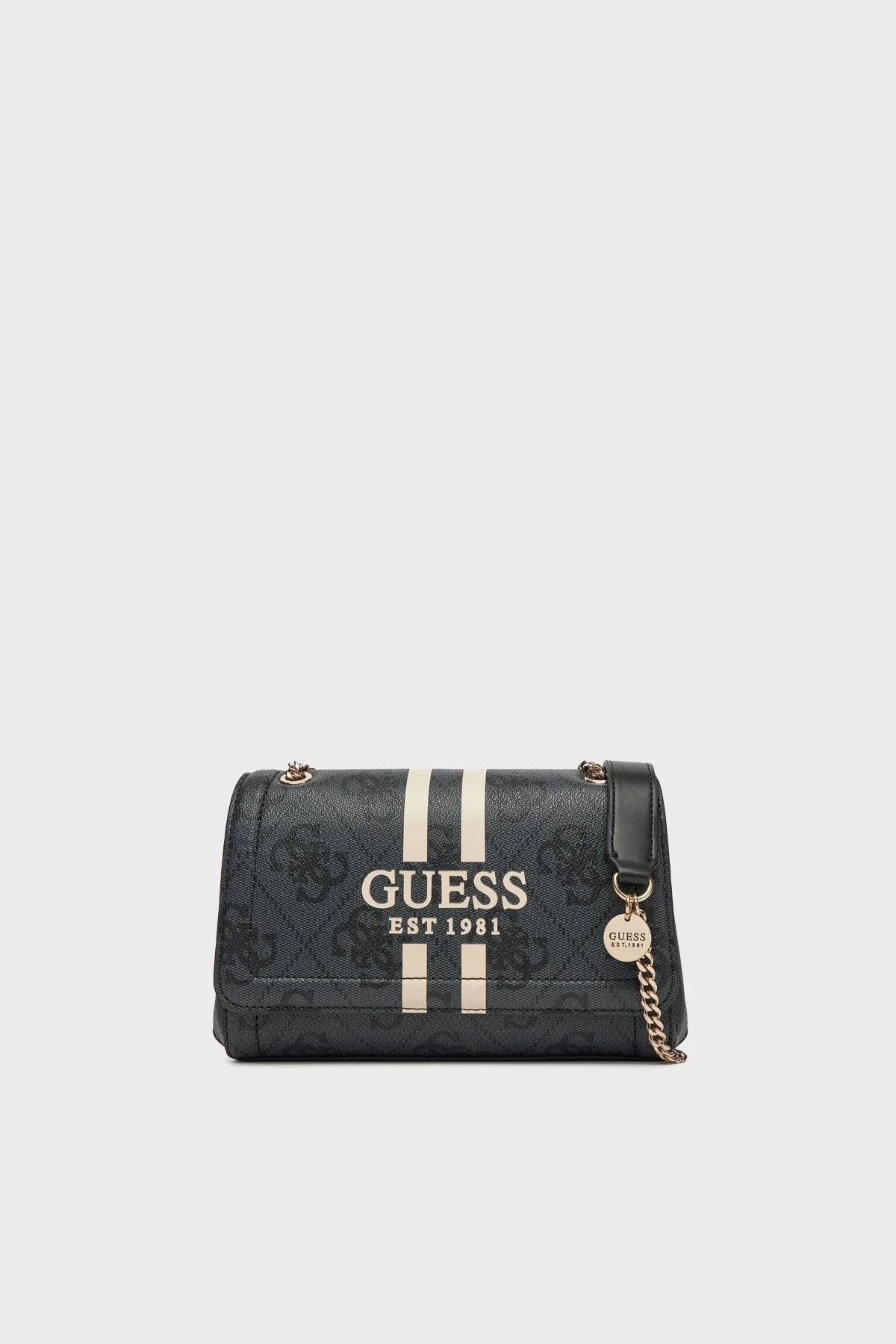 Guess Noelle 4G Logolu Zincir Askılı HWOS9672210 Bayan Çanta HWOS96 72210 CLO ANTRASİT - 1