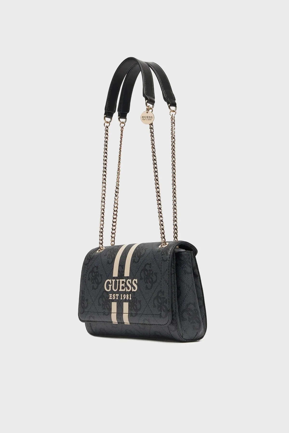 Guess Noelle 4G Logolu Zincir Askılı HWOS9672210 Bayan Çanta HWOS96 72210 CLO ANTRASİT - 3