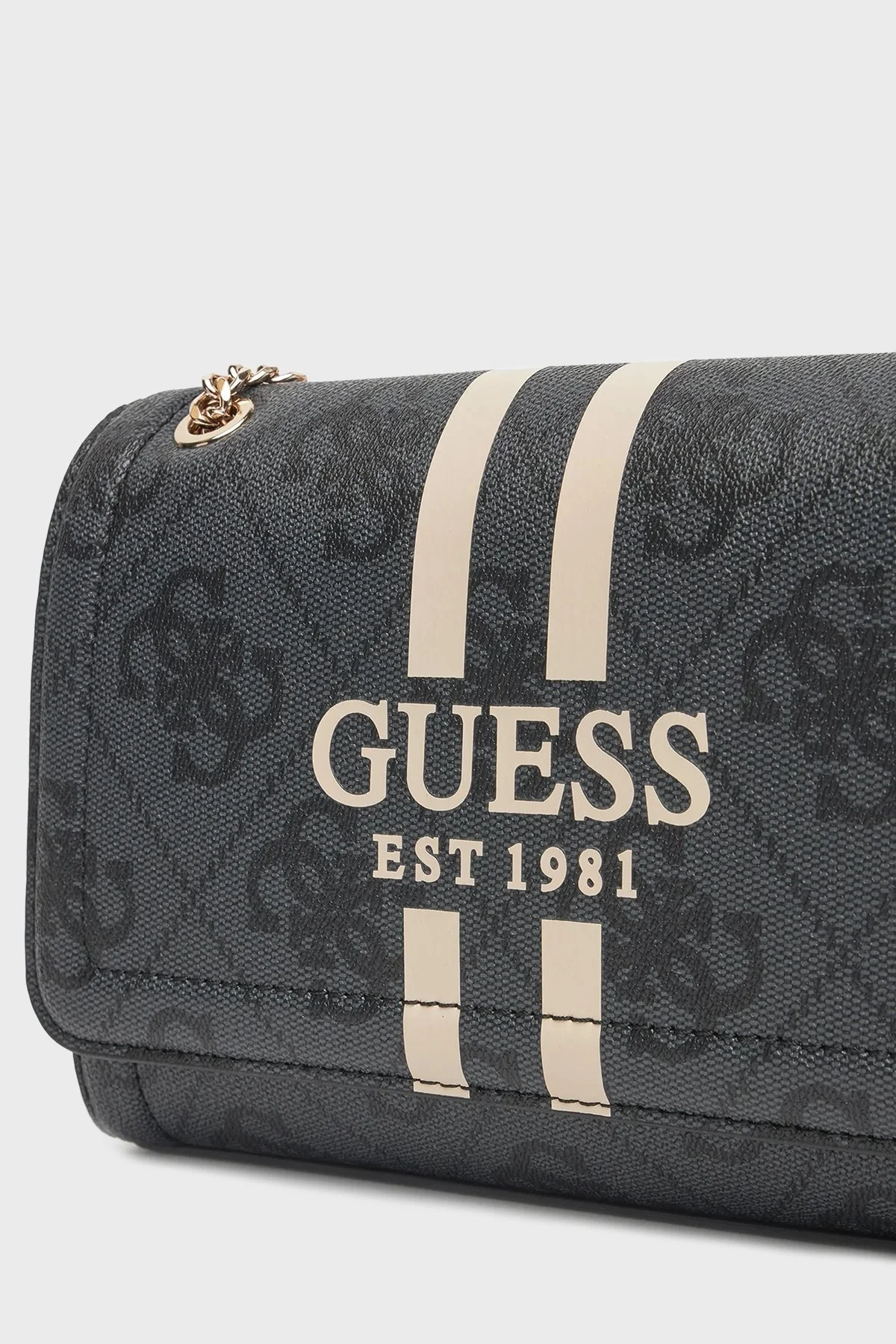 Guess Noelle 4G Logolu Zincir Askılı HWOS9672210 Bayan Çanta HWOS96 72210 CLO ANTRASİT - 4
