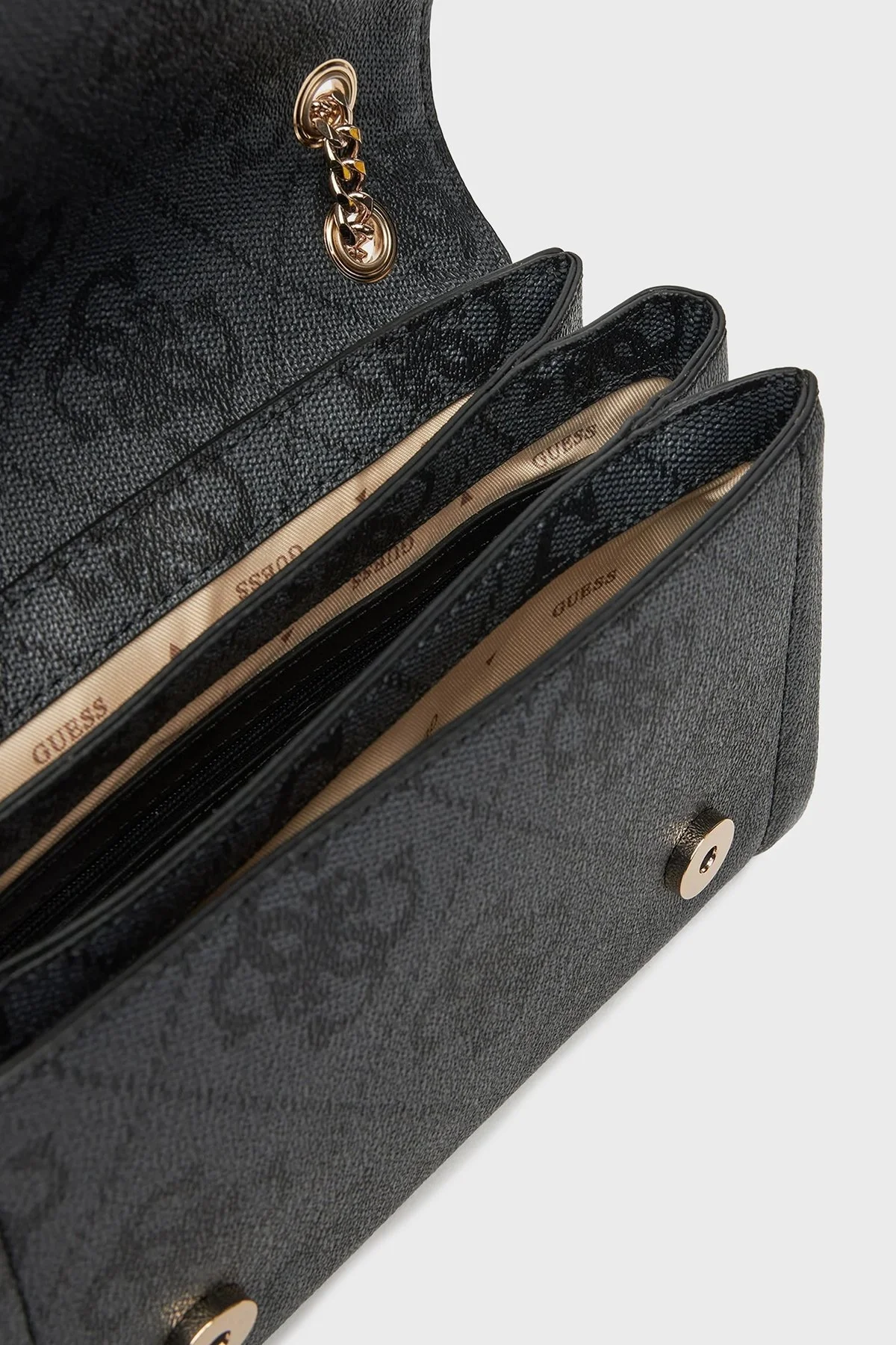 Guess Noelle 4G Logolu Zincir Askılı HWOS9672210 Bayan Çanta HWOS96 72210 CLO ANTRASİT - 5