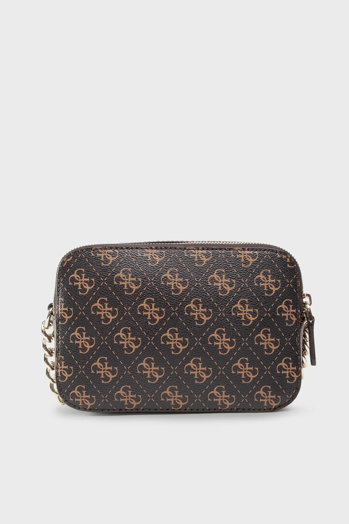 Guess Noelle Logo Baskılı Zincir Askılı Bayan Çanta HWQL7879140 BRO KAHVE - 3