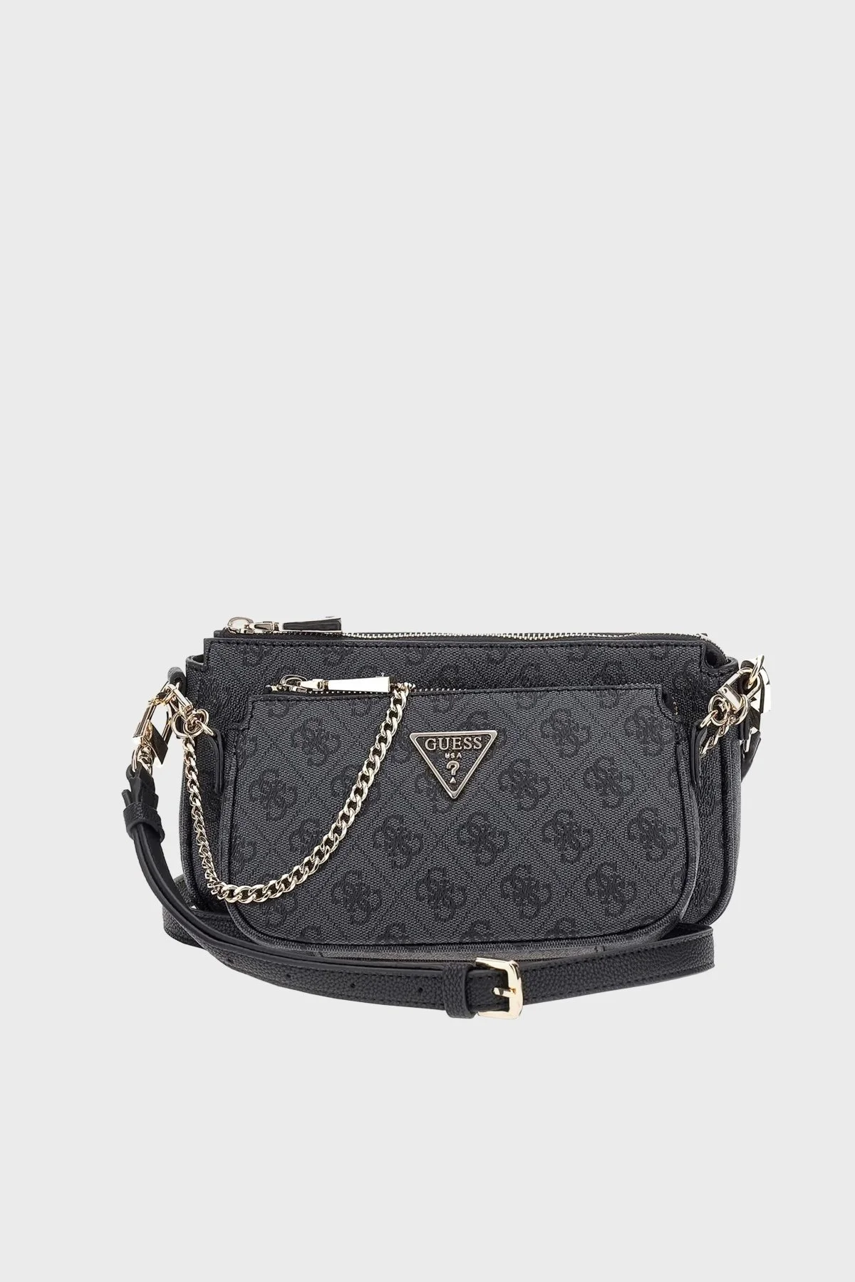 Guess Noelle Fermuarlı Çıkarılabilir Ön Bölmeli ve Askılı Bayan Çanta HWBG7879710 CLO ANTRASİT - 6