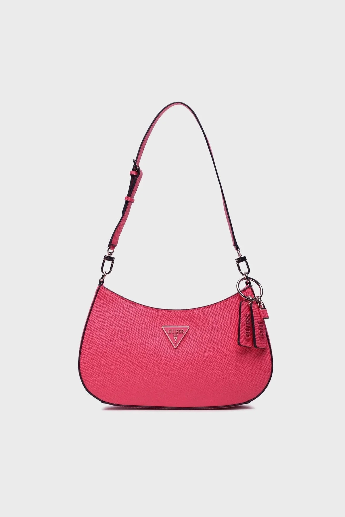 Guess Noelle Logo Desenli Anahtarlık Detaylı Omuz Askılı Bayan Çanta HWZG7879180 MAG FUŞYA - 1