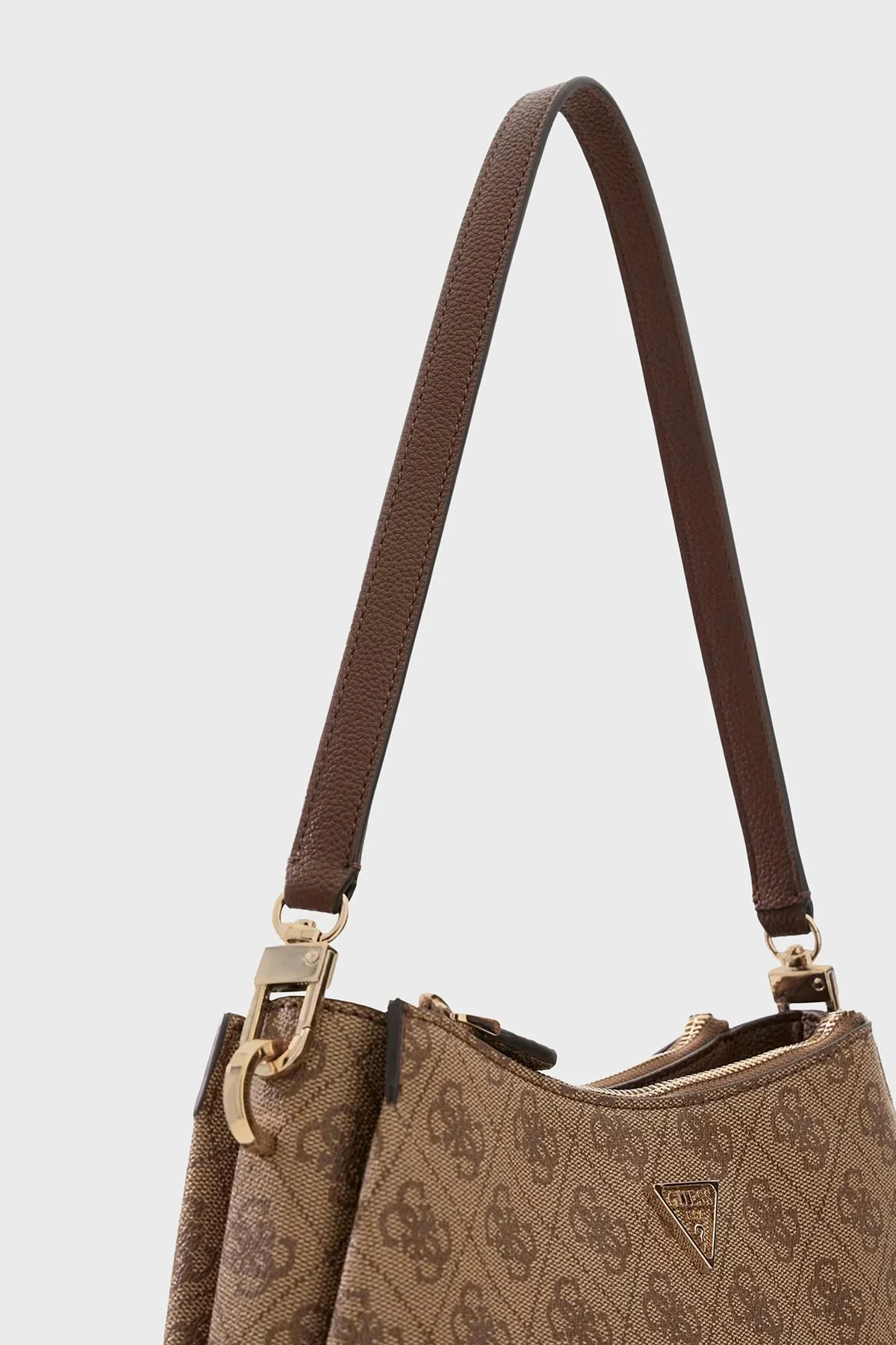 Guess Noelle Logolu Ayarlanabilir Askılı Kadın Çanta HWBG96 72730 LGW Kahve - 6
