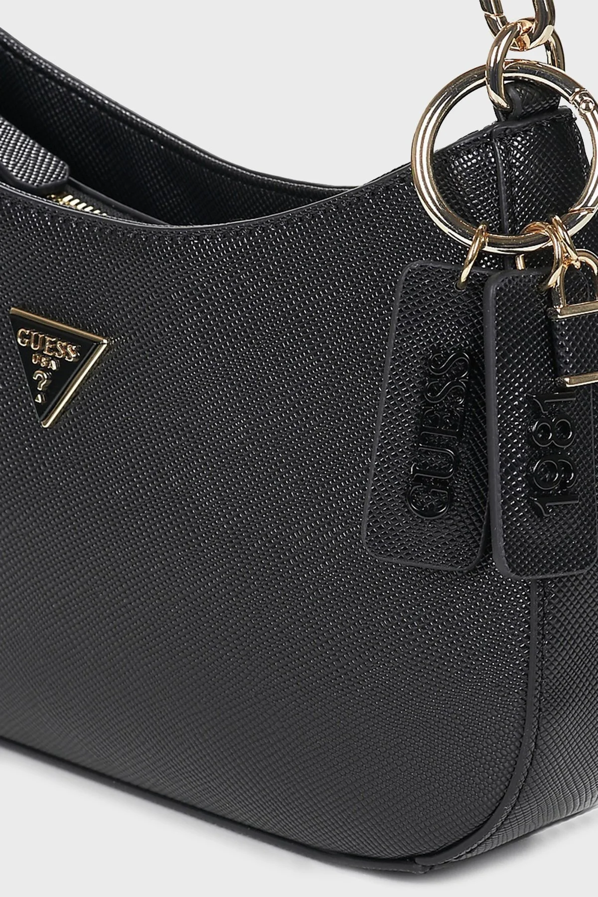 Guess Noelle Logolu Ayarlanabilir Omuz Askılı HWZG9672180 Bayan Çanta HWZG96 72180 BLA SİYAH - 4