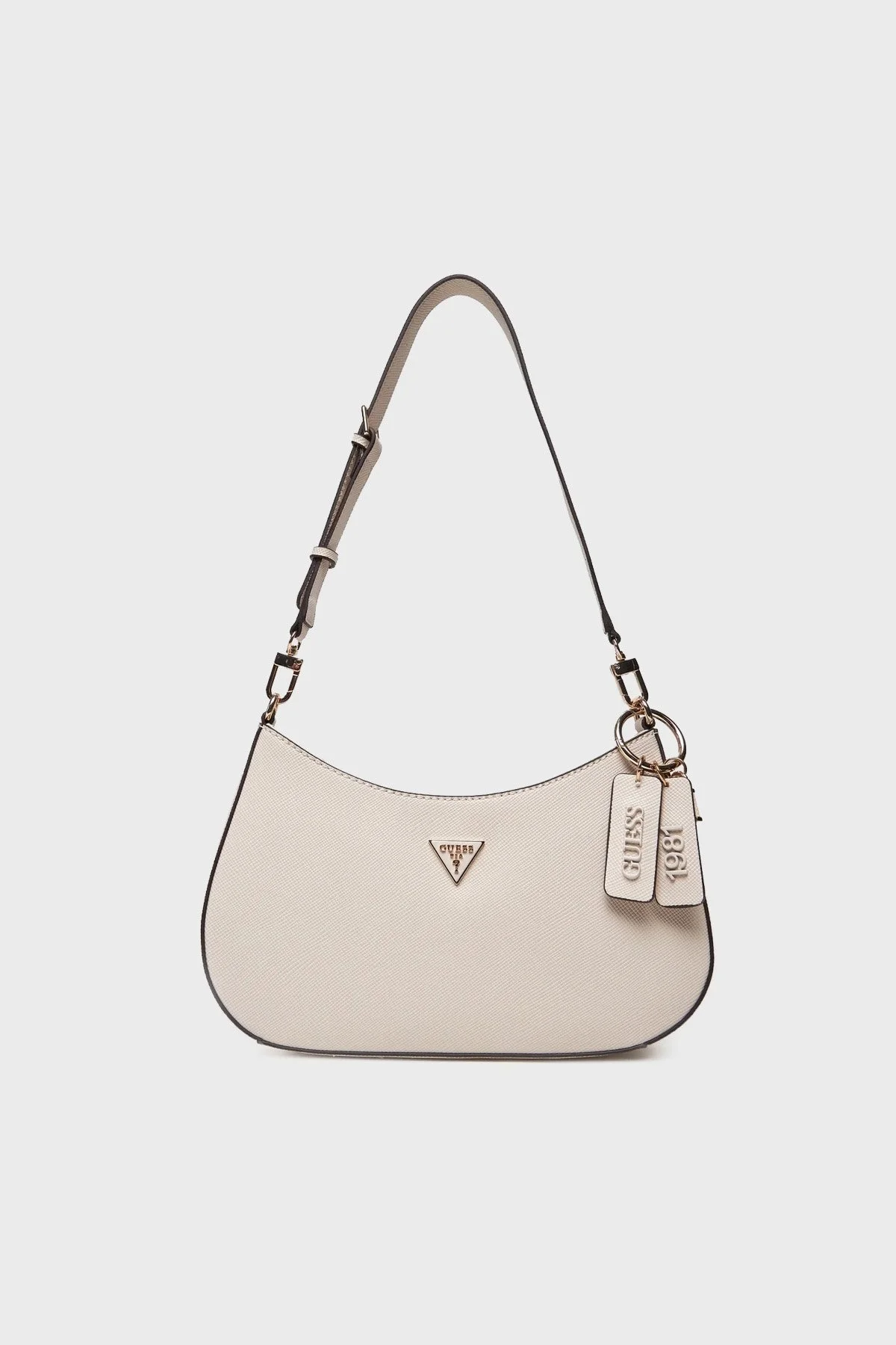 Guess Noelle Logolu Ayarlanabilir Omuz Askılı HWZG9672180 Bayan Çanta HWZG96 72180 BON EKRU - 1